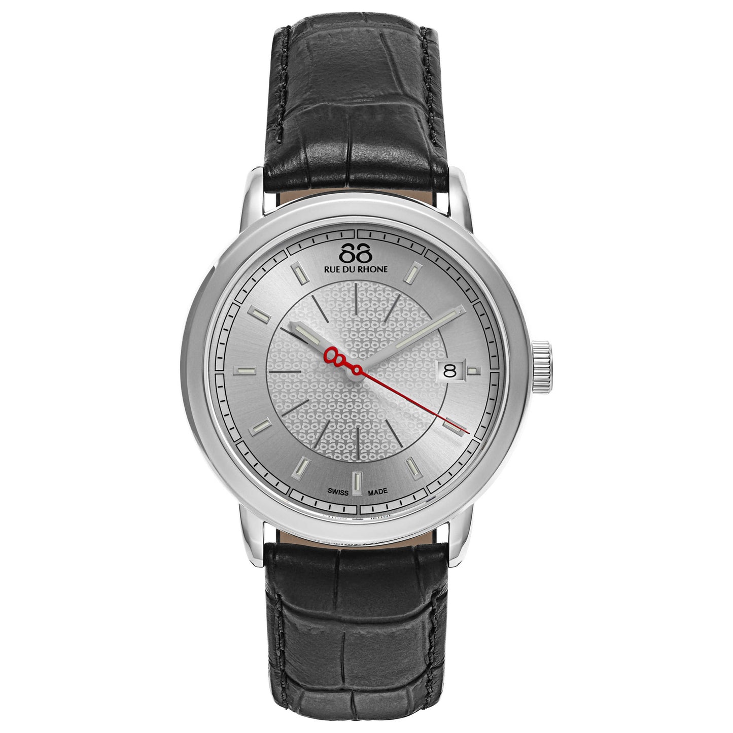 Front view of 88 Rue du Rhone Double 8 Origin Men's Swiss Quartz (Battery-Powered) Watch 87WA120027