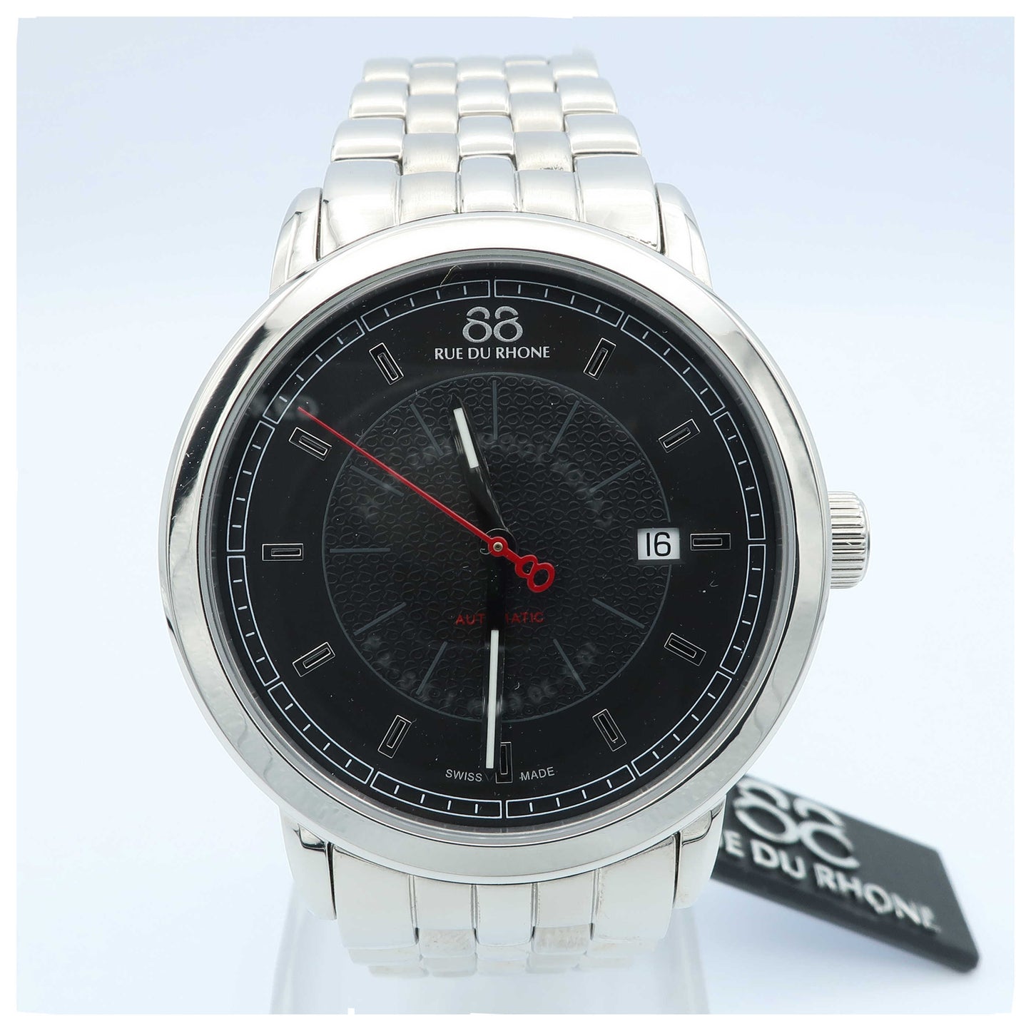 Front view of 88 Rue du Rhone Double 8 Origin Men's Automatic Watch 87WA120042-SDV