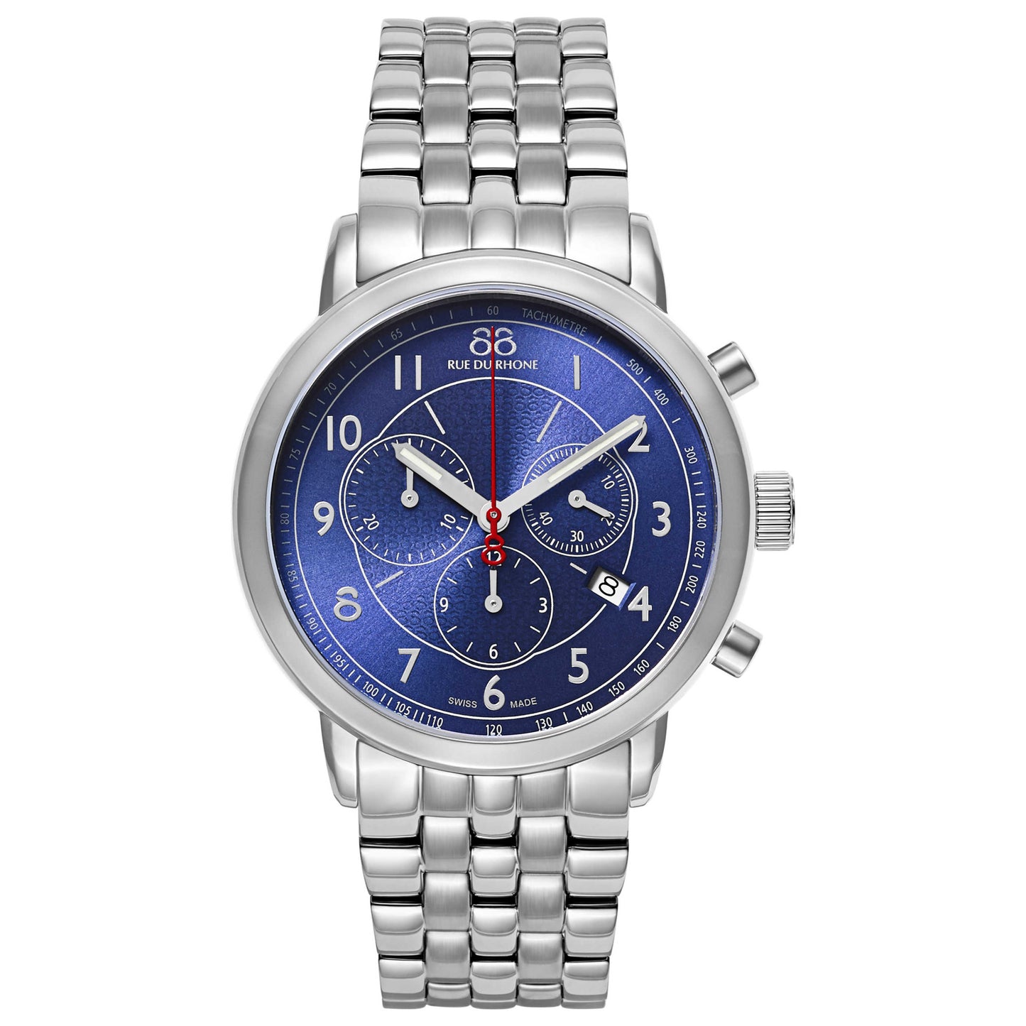 Front view of 88 Rue du Rhone Double 8 Origin Men's Swiss Quartz (Battery-Powered) Watch 87WA120051