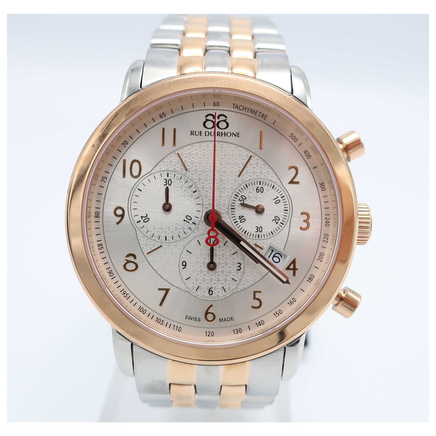 Front view of 88 Rue du Rhone Double 8 Origin Men's Swiss Quartz (Battery-Powered) Watch 87WA120057-SD
