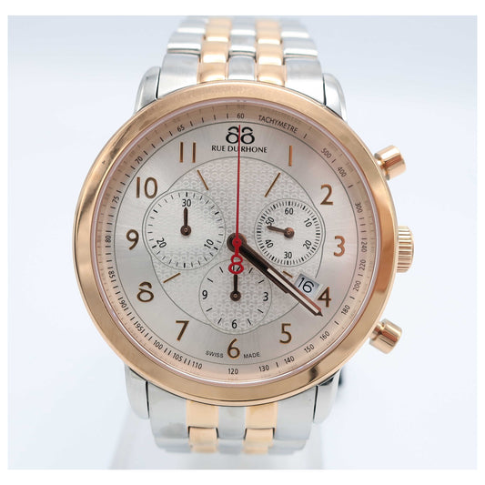Front view of 88 Rue du Rhone Double 8 Origin Men's Swiss Quartz (Battery-Powered) Watch 87WA120057-SD