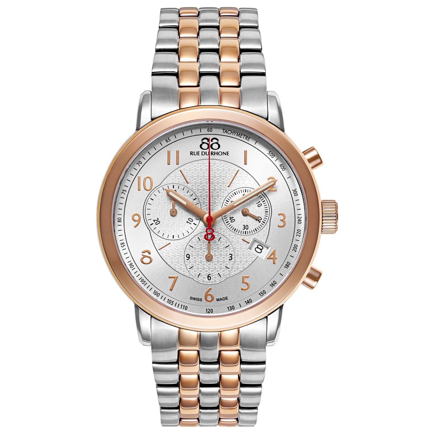 Front view of 88 Rue du Rhone Double 8 Origin Men's Swiss Quartz (Battery-Powered) Watch 87WA120057