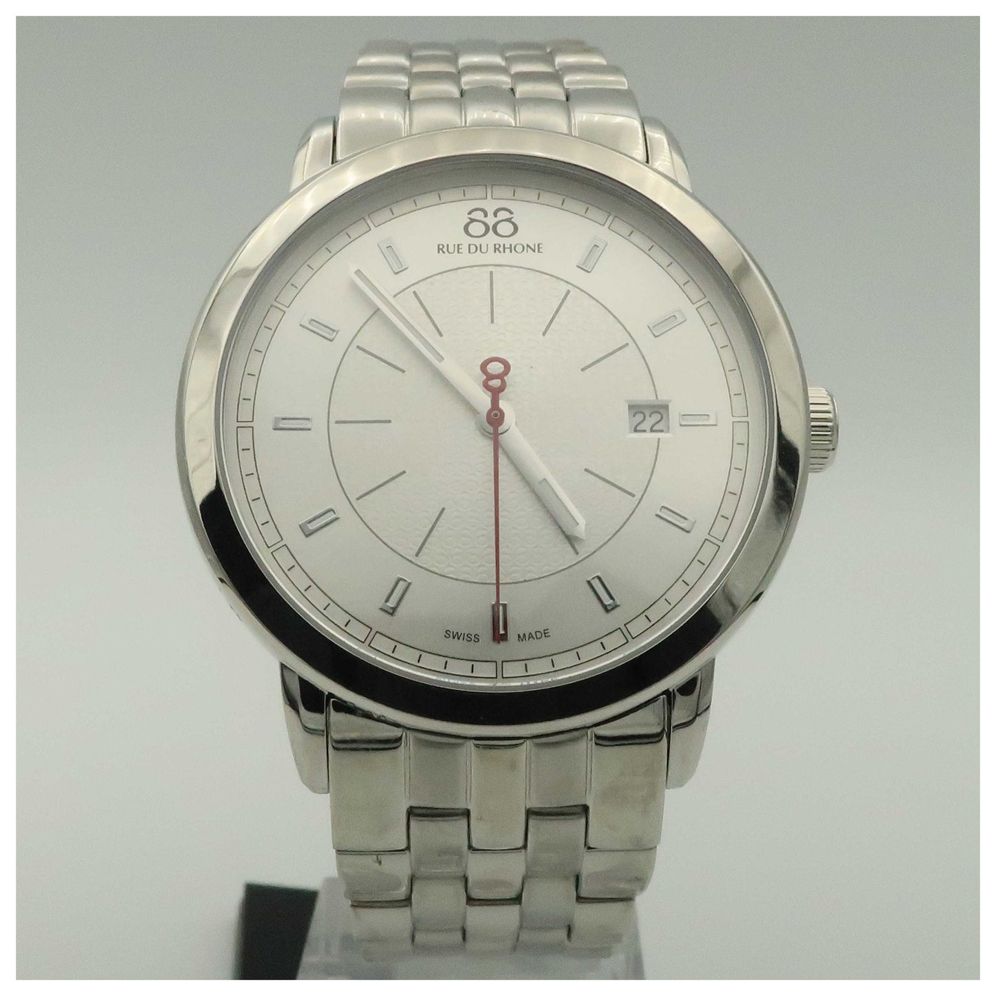 Front view of 88 Rue du Rhone Double 8 Origin Men's Swiss Quartz (Battery-Powered) Watch 87WA120064-PO