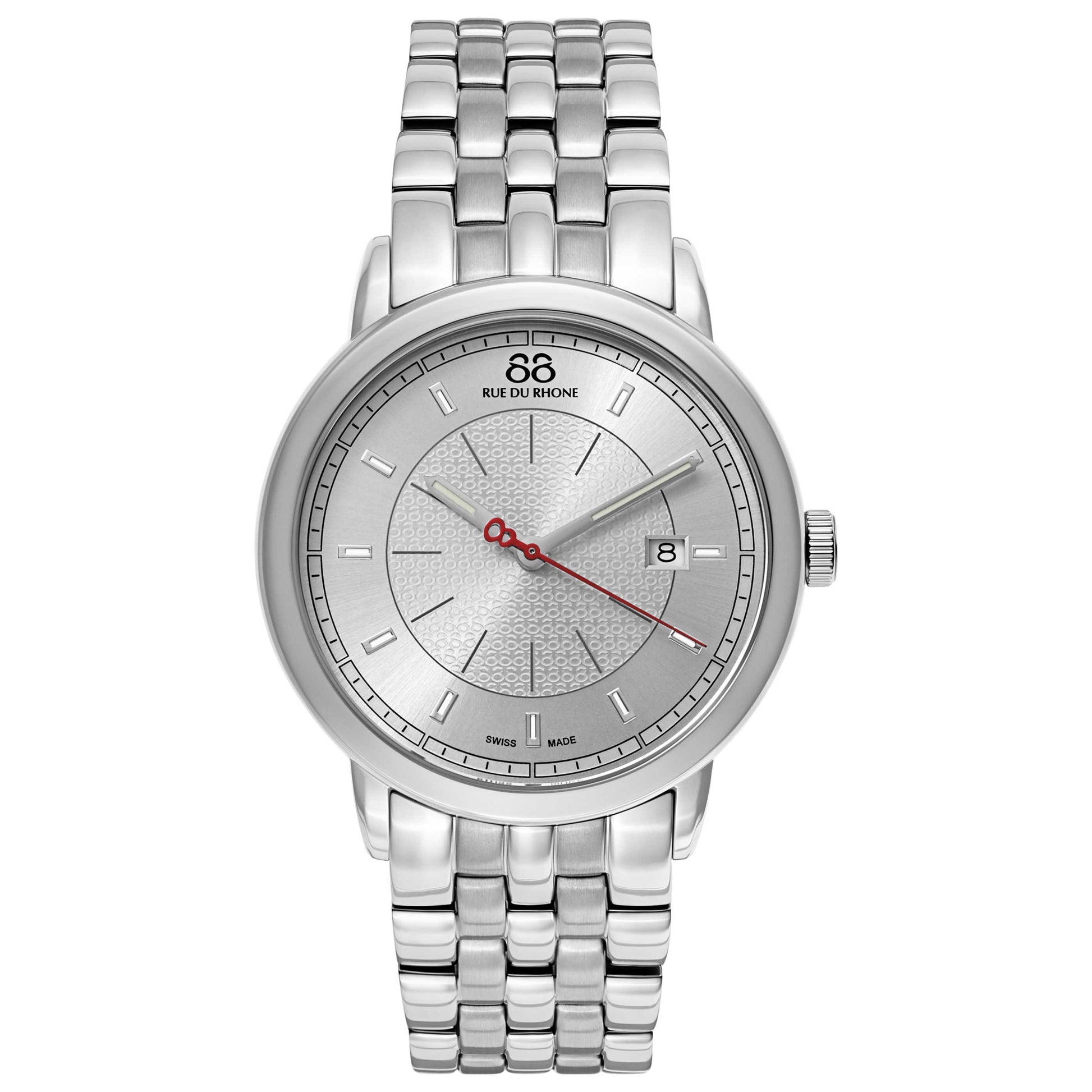 Front view of 88 Rue du Rhone Double 8 Origin Men's Swiss Quartz (Battery-Powered) Watch 87WA120064