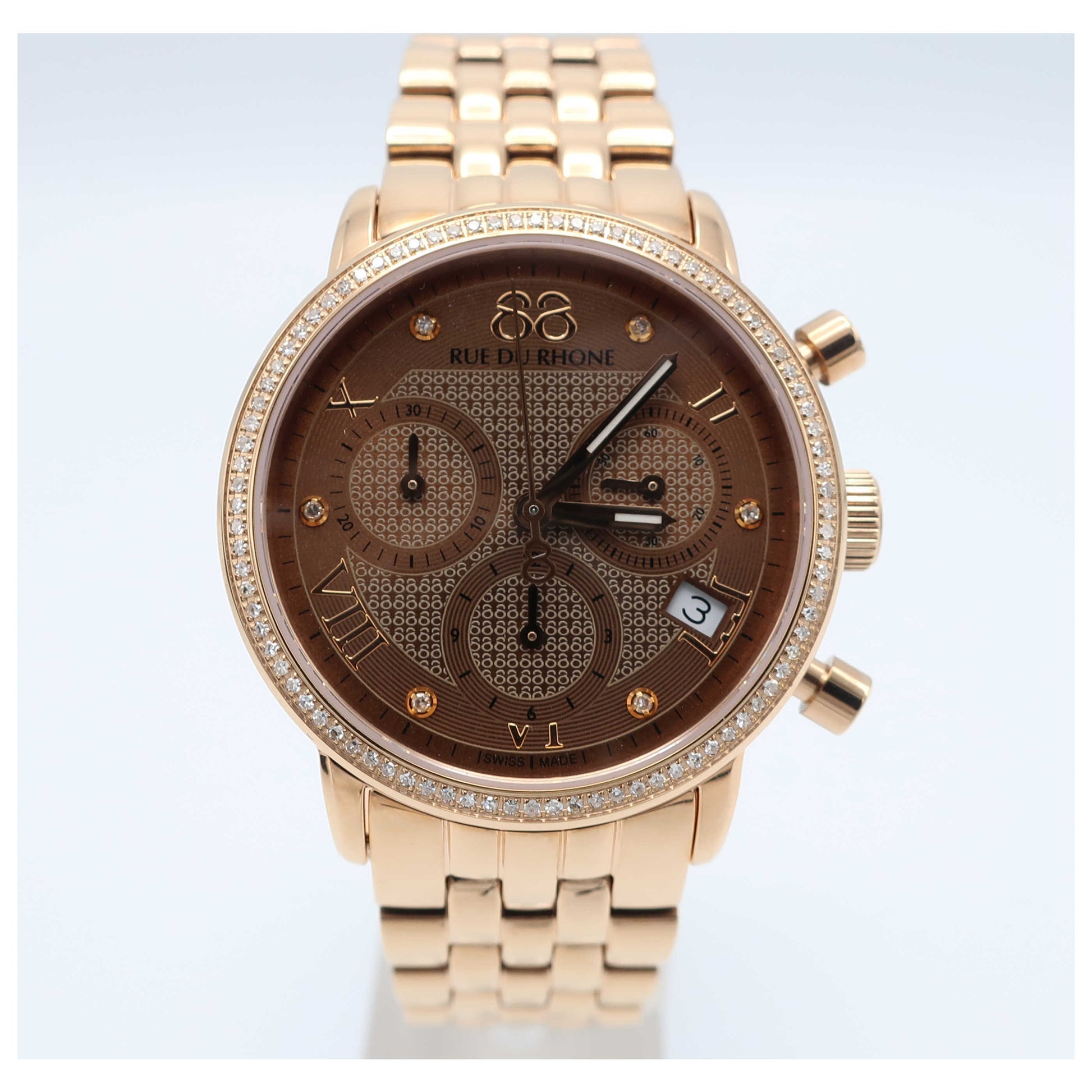 Front view of 88 Rue du Rhone Double 8 Origin Women's Swiss Quartz (Battery-Powered) Watch 87WA130002-SD