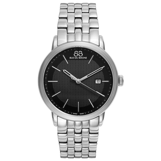 Front view of 88 Rue du Rhone Double 8 Origin Men's Swiss Quartz (Battery-Powered) Watch 87WA130011
