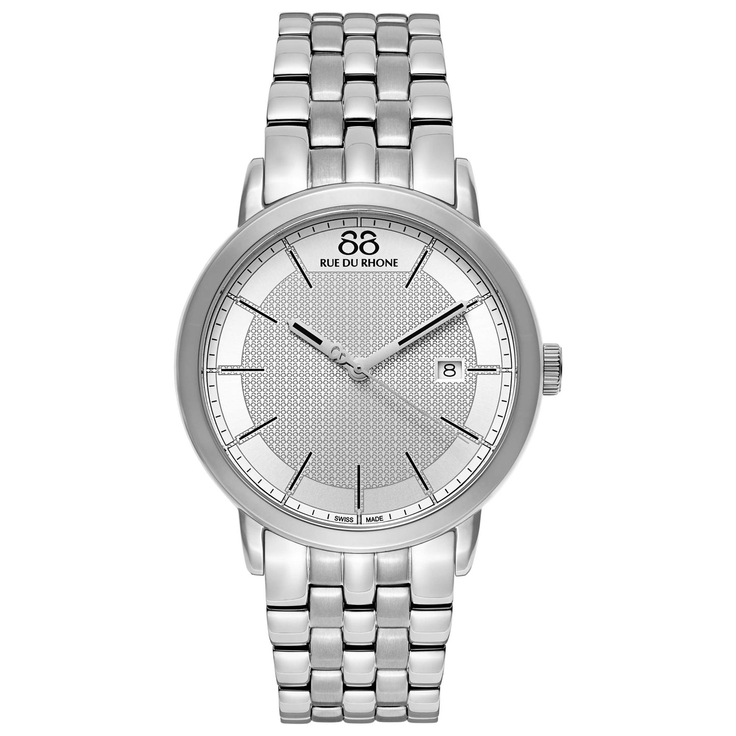 Front view of 88 Rue du Rhone Double 8 Origin Men's Swiss Quartz (Battery-Powered) Watch 87WA130016