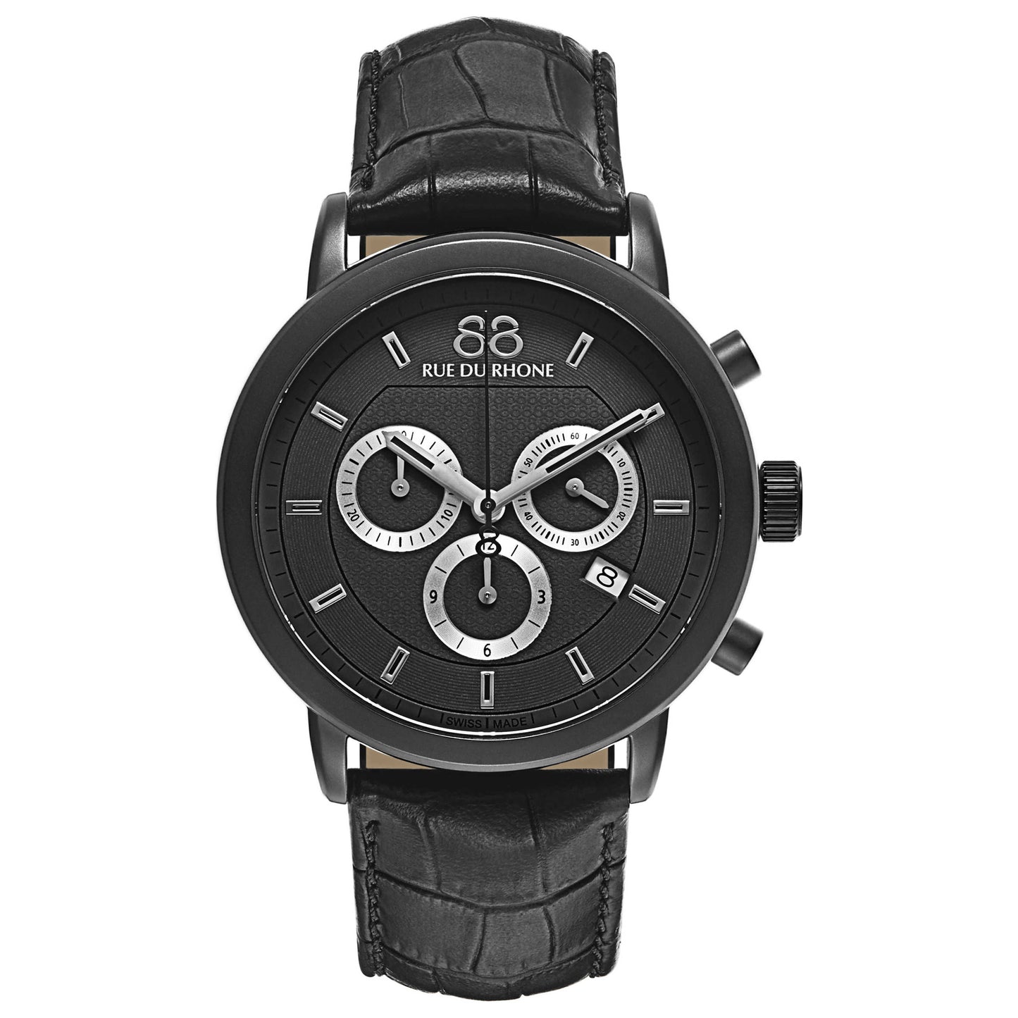 Front view of 88 Rue du Rhone Double 8 Origin Men's Swiss Quartz (Battery-Powered) Watch 87WA130017