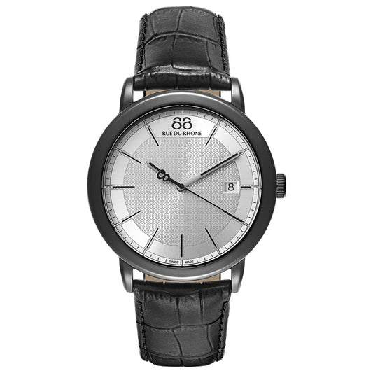 Front view of 88 Rue du Rhone Double 8 Origin Men's Swiss Quartz (Battery-Powered) Watch 87WA130020