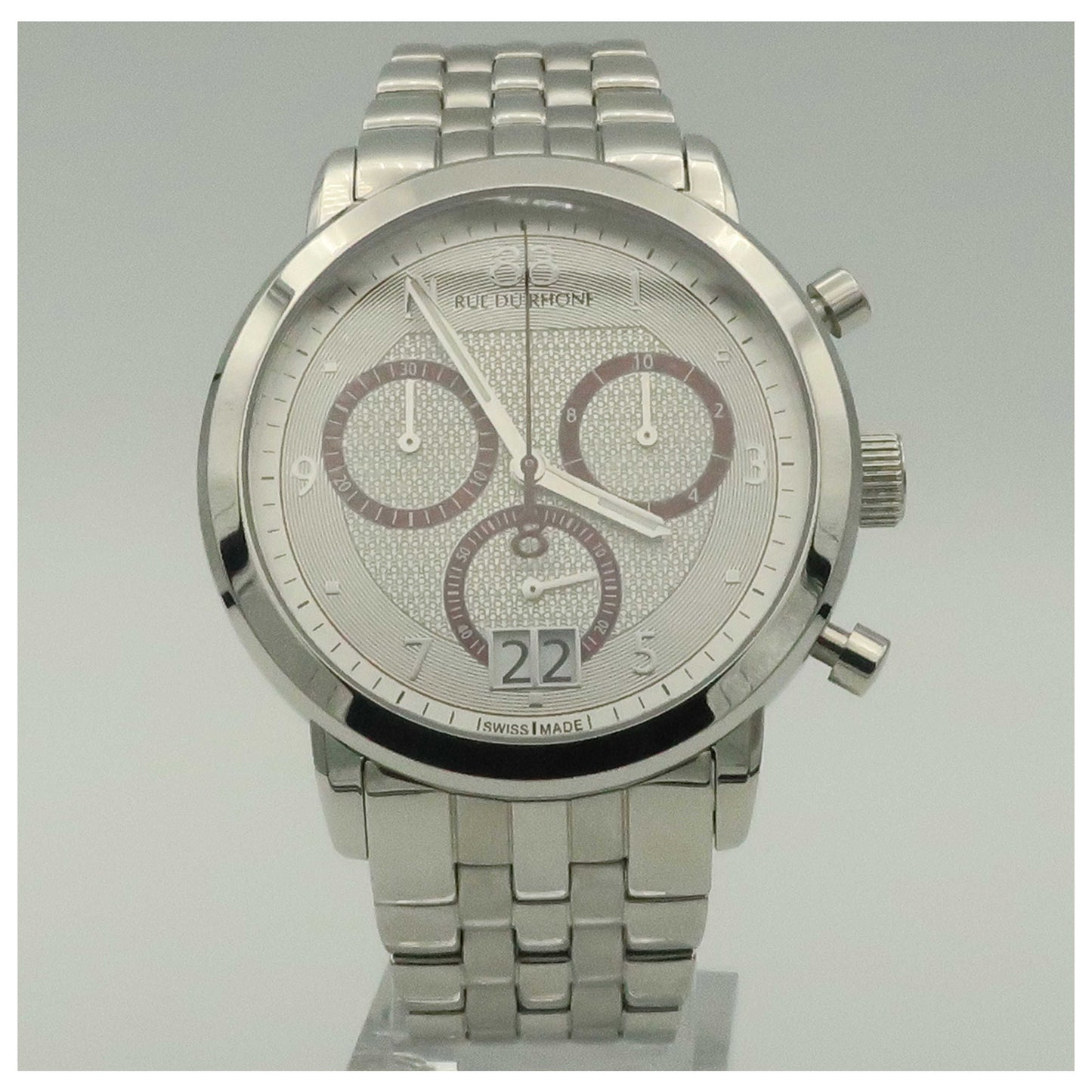 Front view of 88 Rue du Rhone Double 8 Origin Men's Swiss Quartz (Battery-Powered) Watch 87WA130036-PO