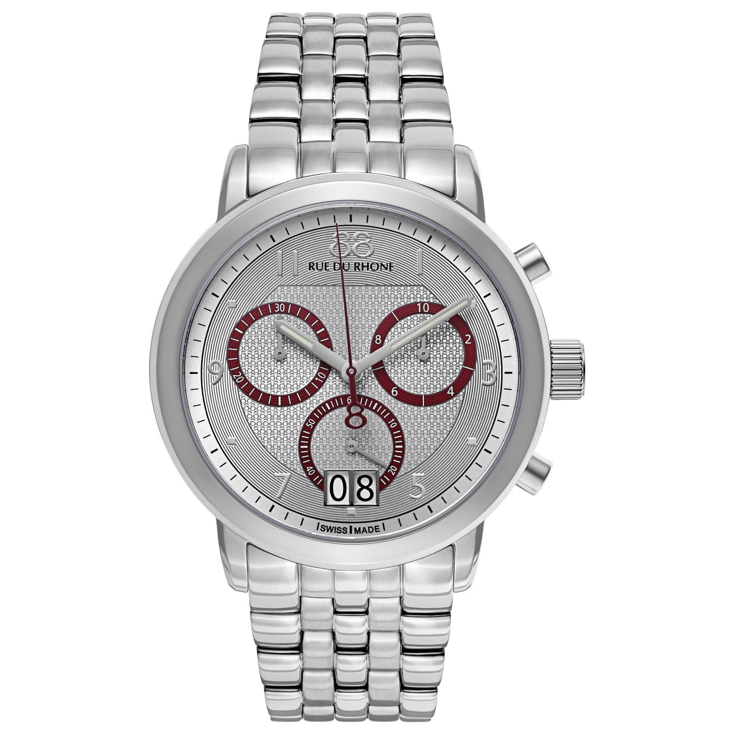 Front view of 88 Rue du Rhone Double 8 Origin Men's Swiss Quartz (Battery-Powered) Watch 87WA130036