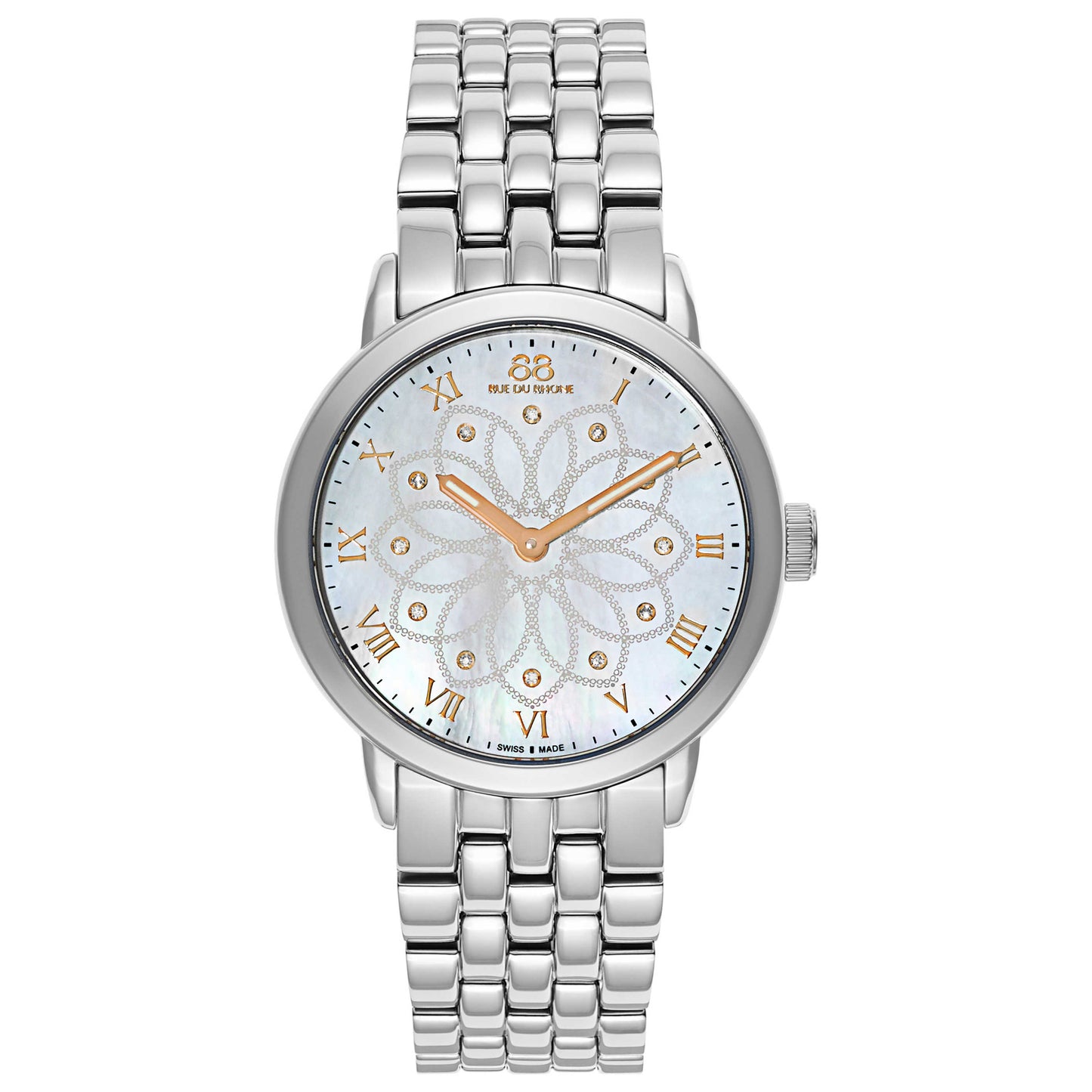Front view of 88 Rue du Rhone Double 8 Origin Women's Swiss Quartz (Battery-Powered) Watch 87WA140013