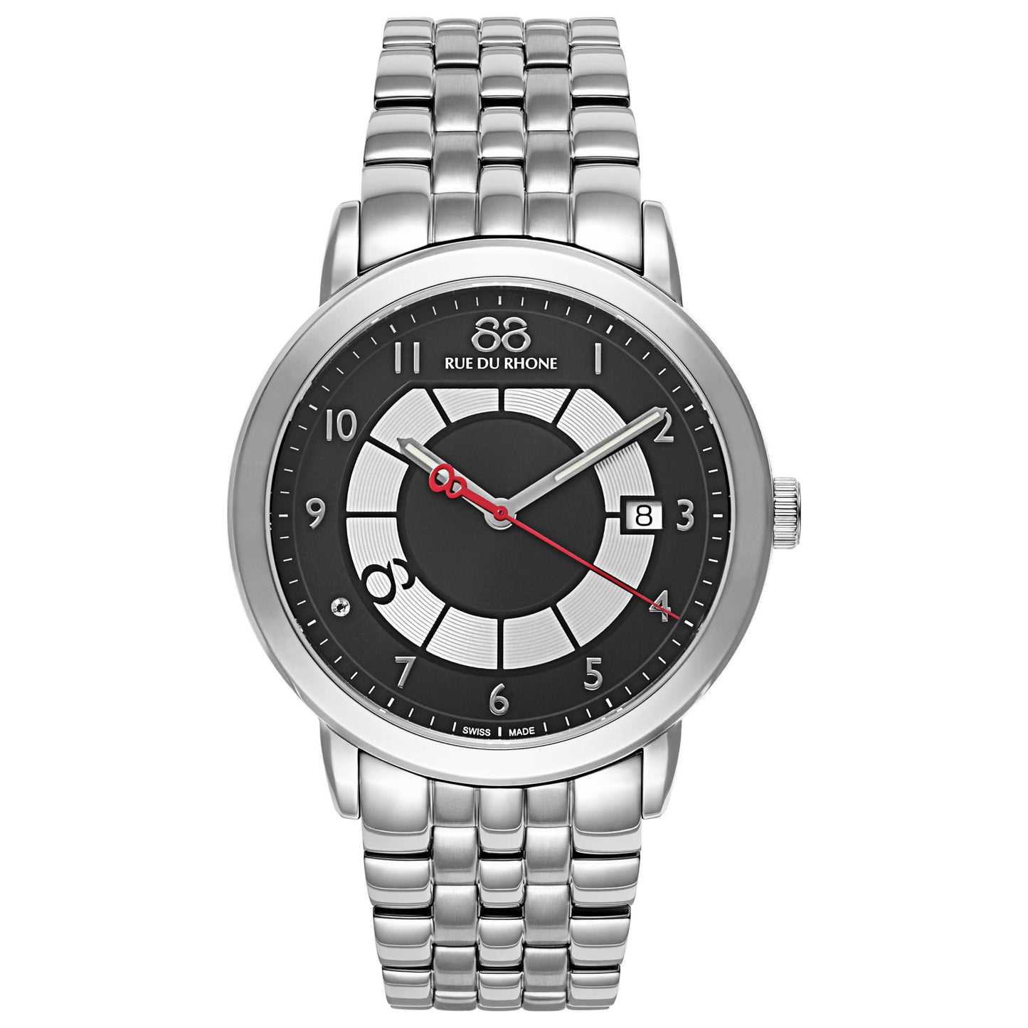 Front view of 88 Rue du Rhone Double 8 Origin Men's Swiss Quartz (Battery-Powered) Watch 87WA140030