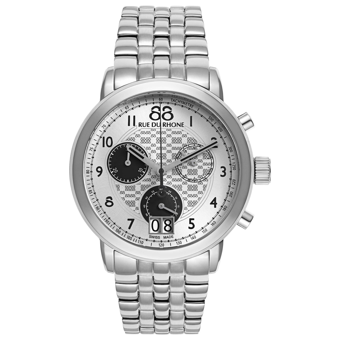 Front view of 88 Rue du Rhone Double 8 Origin Men's Swiss Quartz (Battery-Powered) Watch 87WA140032