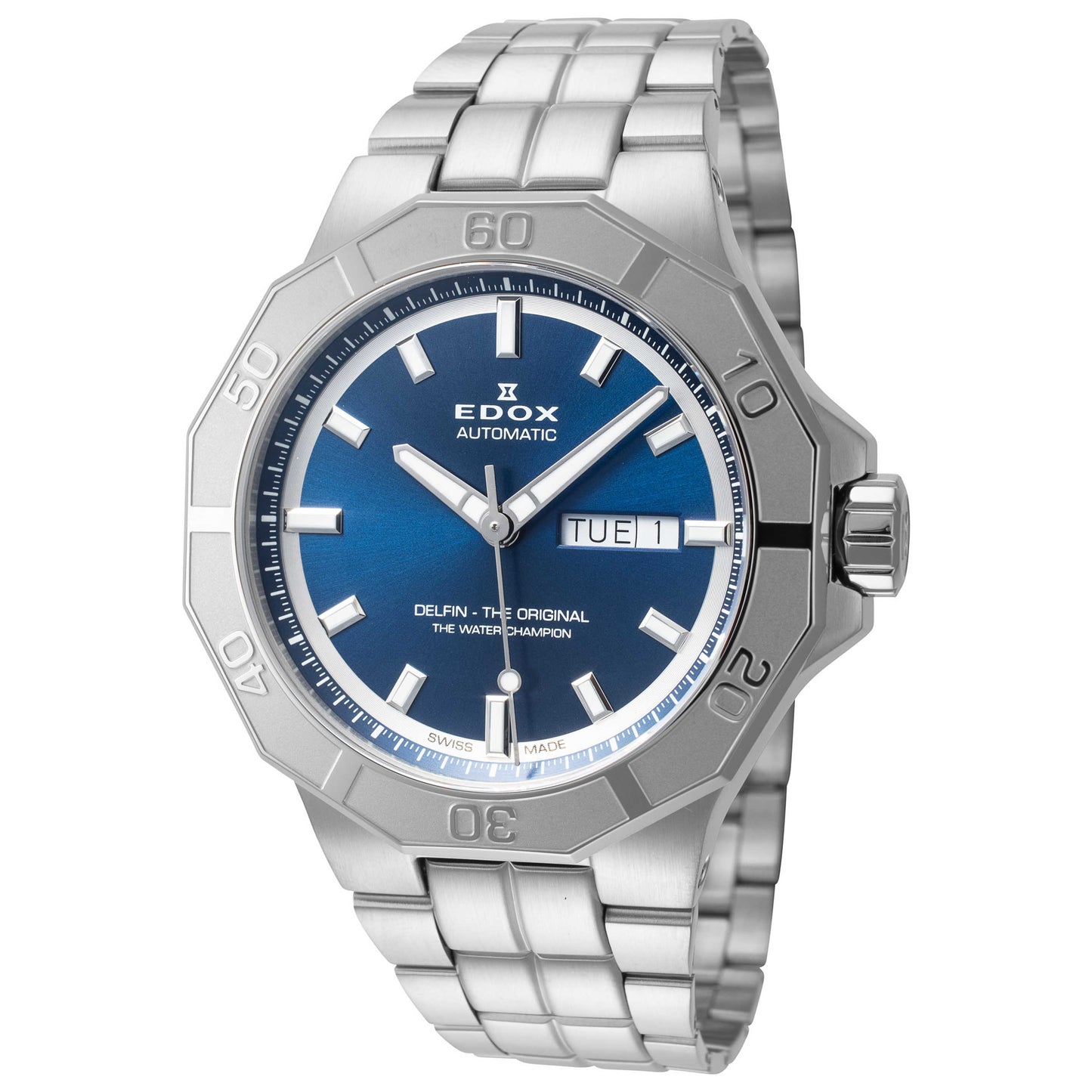 Front view of Edox Delfin The Original Men's Automatic Watch 88008-3M-BUIN