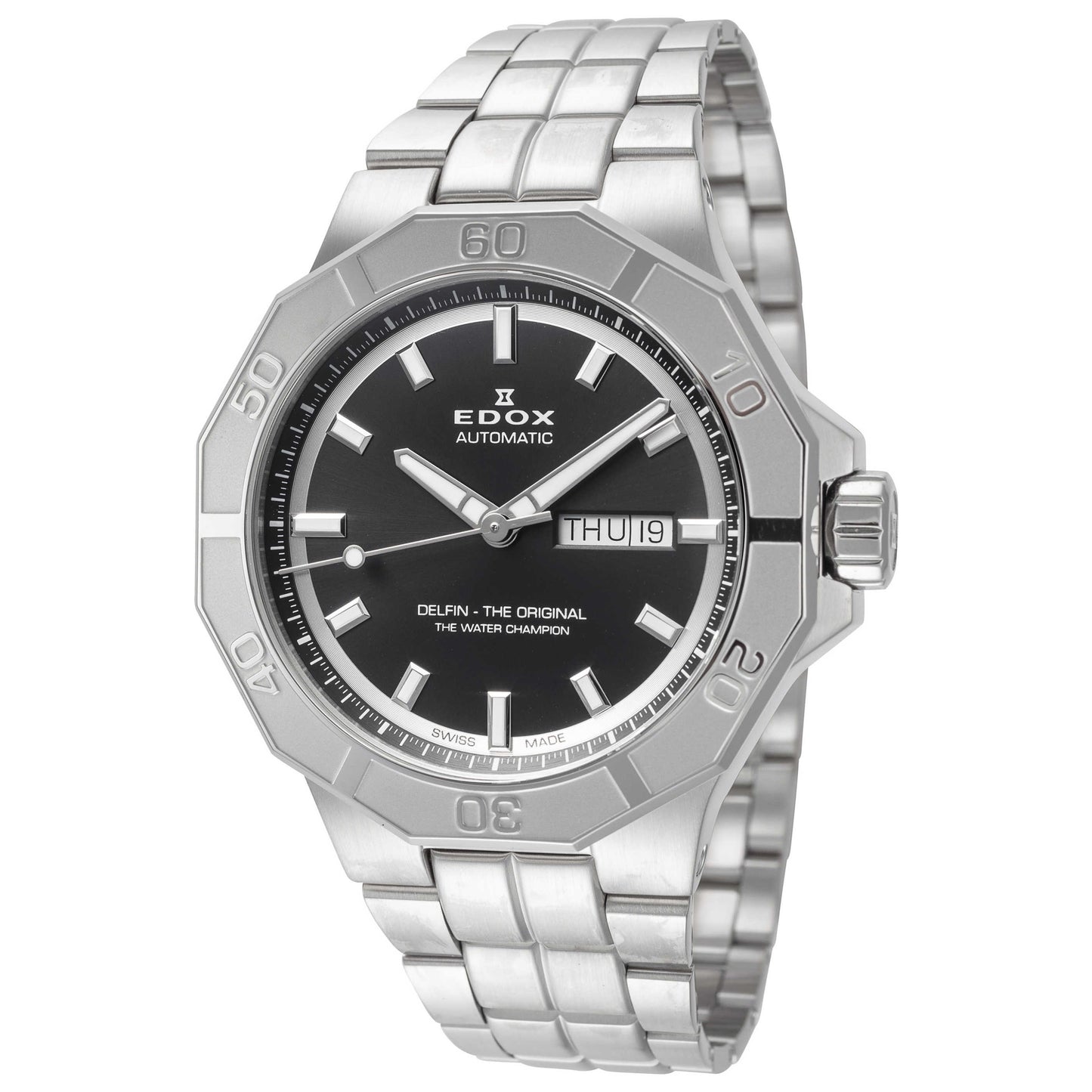 Front view of Edox Delfin The Original Men's Automatic Watch 88008-3M-NIN