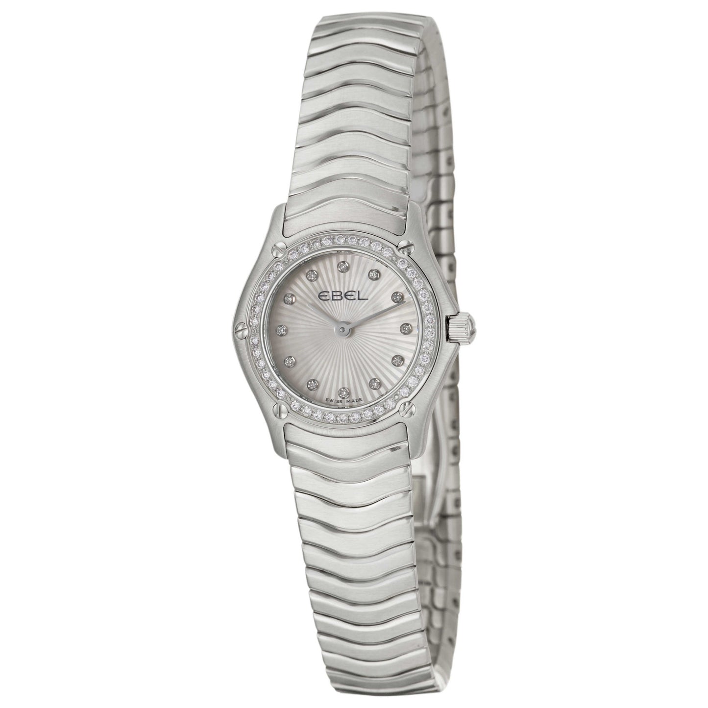 Front view of Ebel Classic Wave Women's Swiss Quartz (Battery-Powered) Watch 9003F14-99925