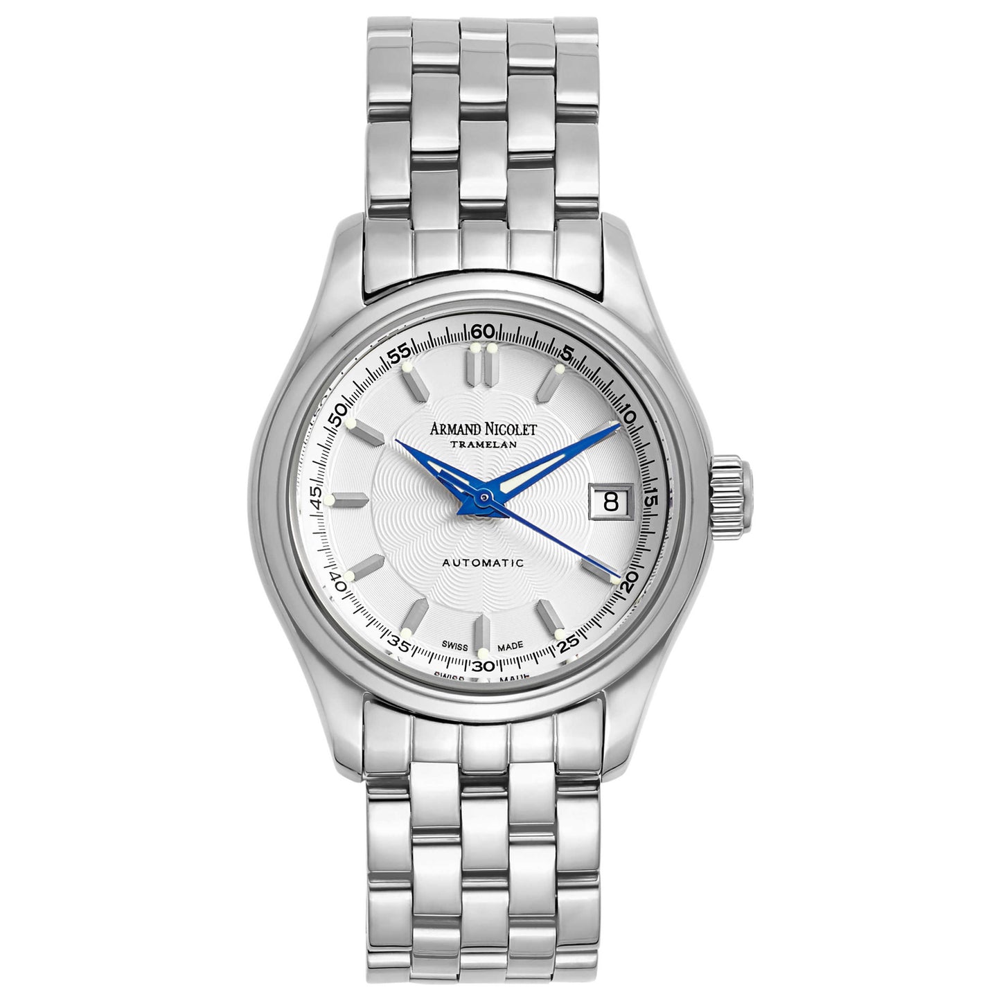 Front view of Armand Nicolet Hunter Men's Automatic Watch 9040A-1-AG-M9060