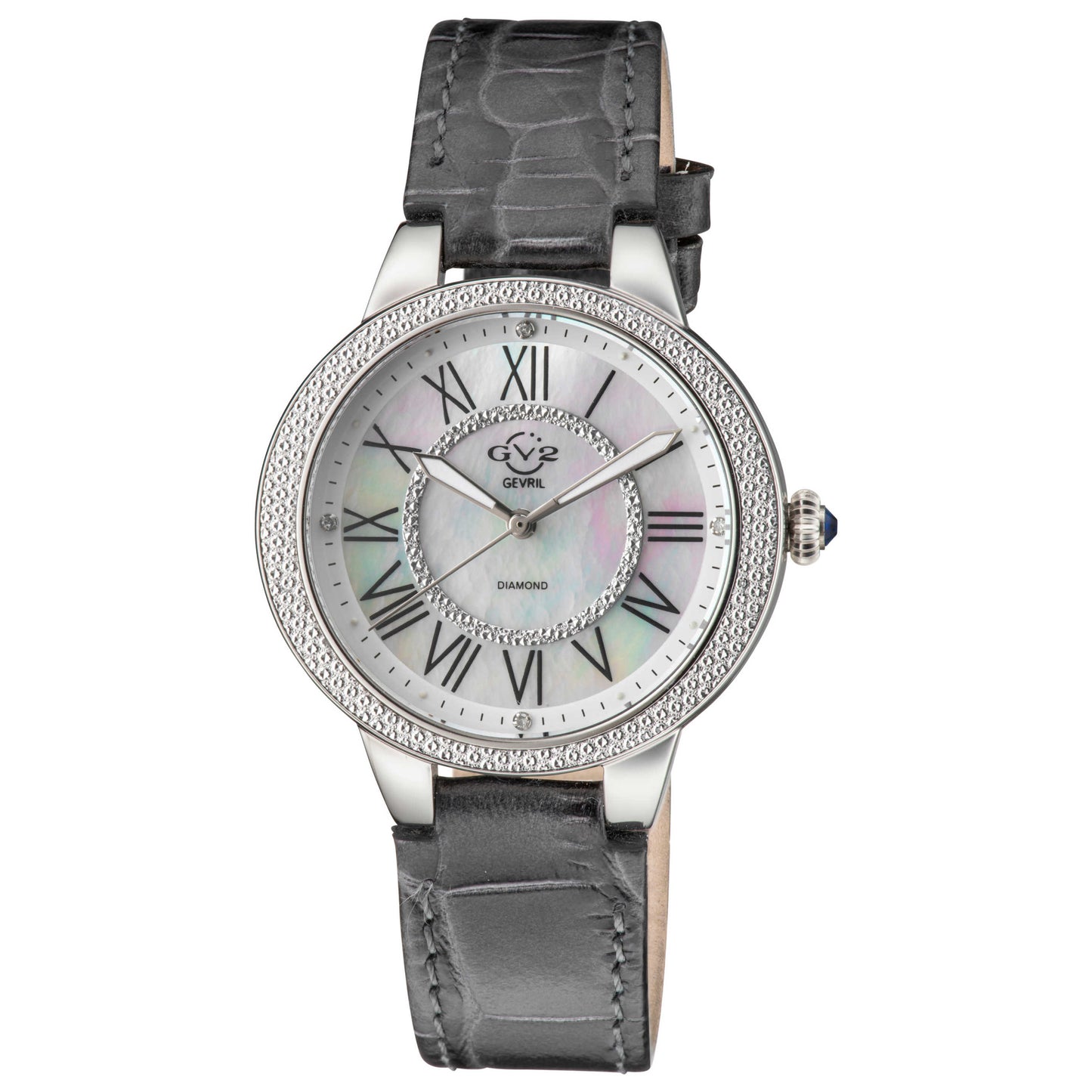 Front view of GV2 by Gevril Astor II Diamond Women's Quartz Watch 9140-L9
