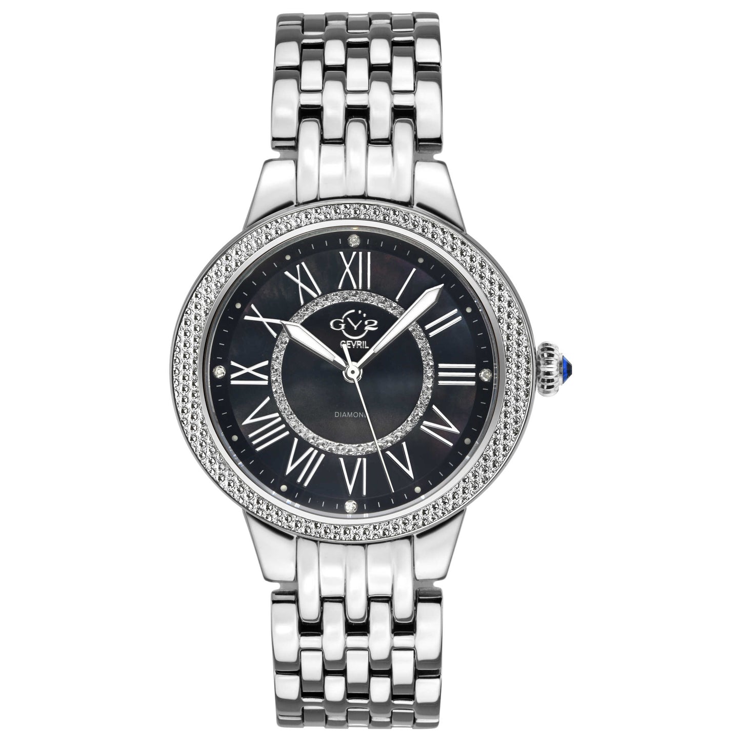 Front view of GV2 by Gevril Astor II Diamond Women's Quartz Watch 9143