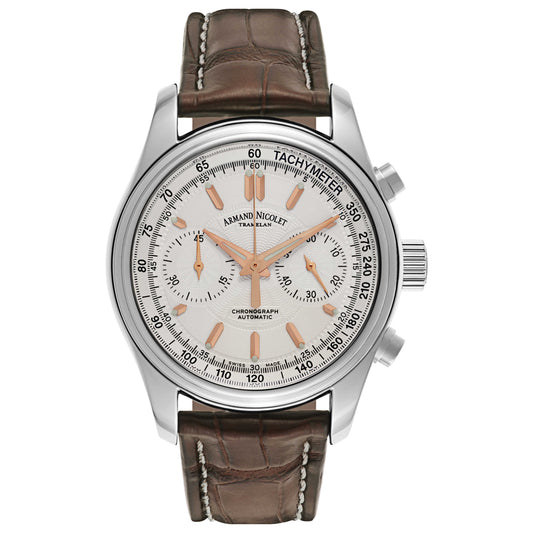 Front view of Armand Nicolet M02 Men's Automatic Watch 9144A-AS-P974MR2