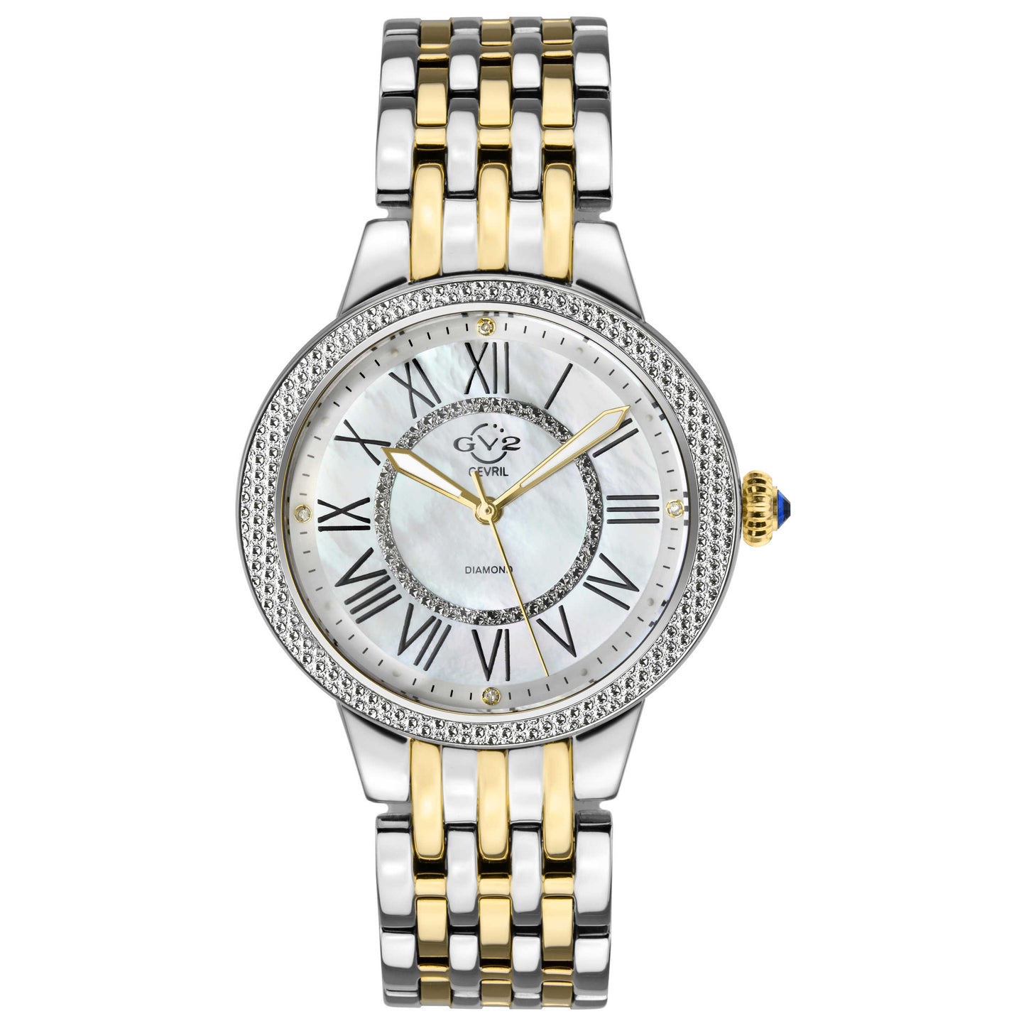 Front view of GV2 by Gevril Astor II Diamond Women's Quartz Watch 9145