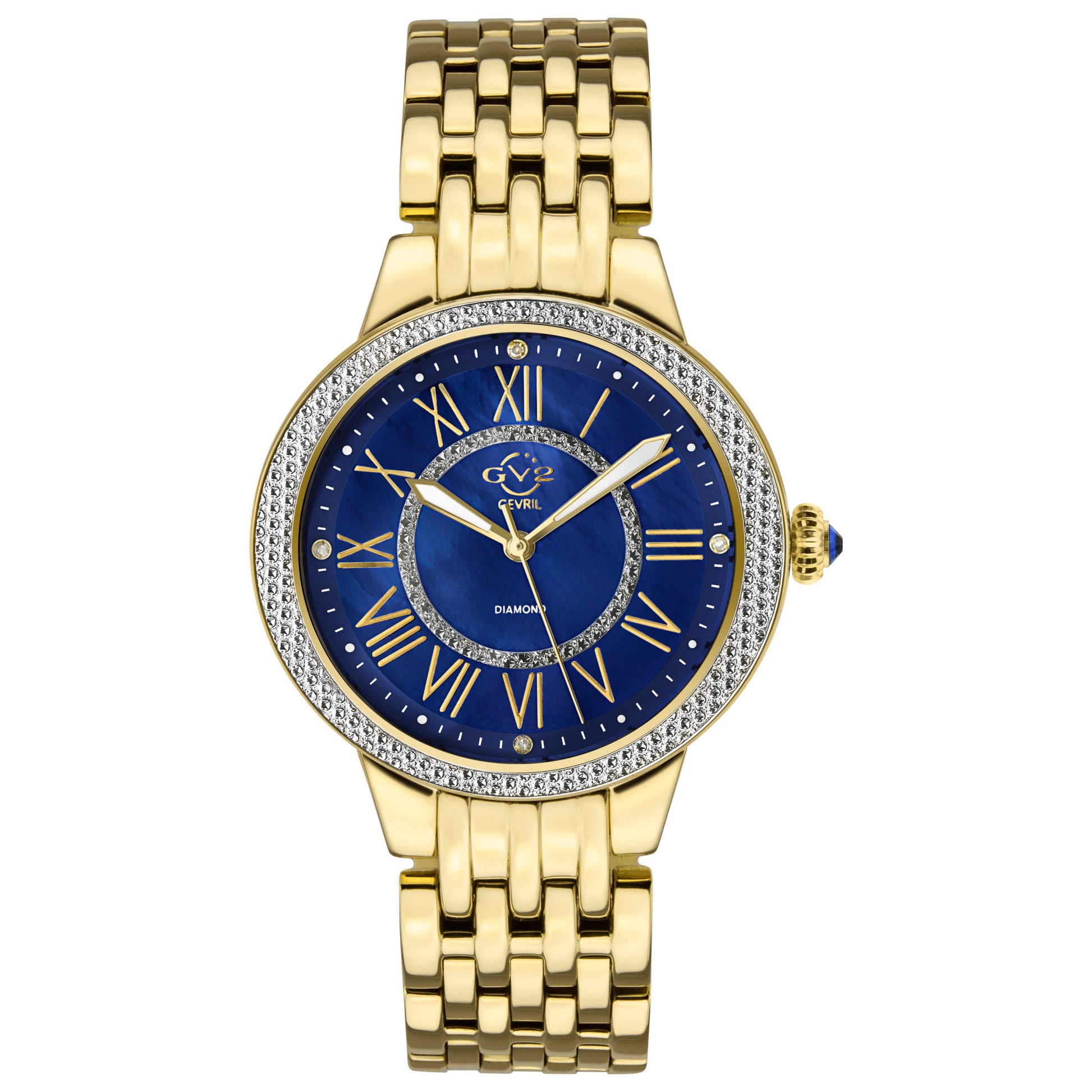 Front view of GV2 by Gevril Astor II Diamond Women's Quartz Watch 9146