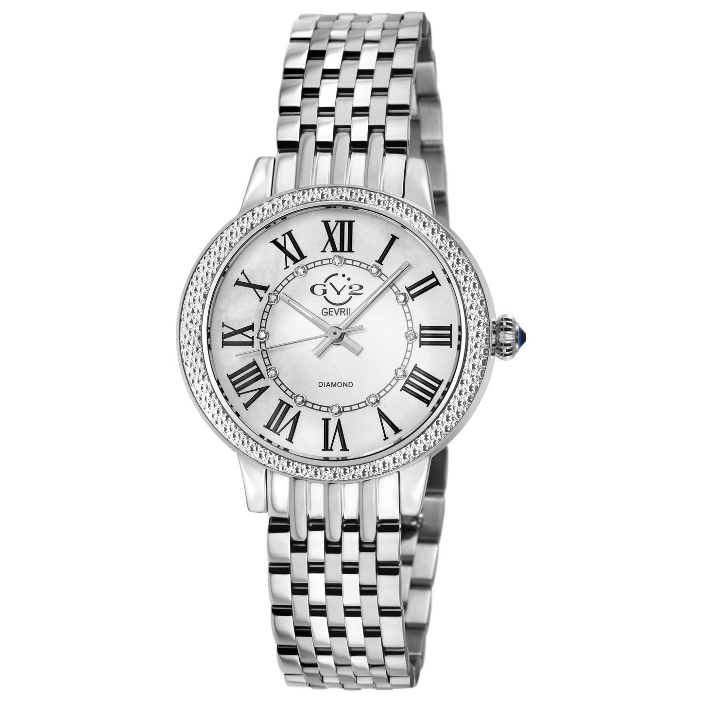 Front view of GV2 by Gevril Astor III Diamond Women's Quartz Watch 9150B