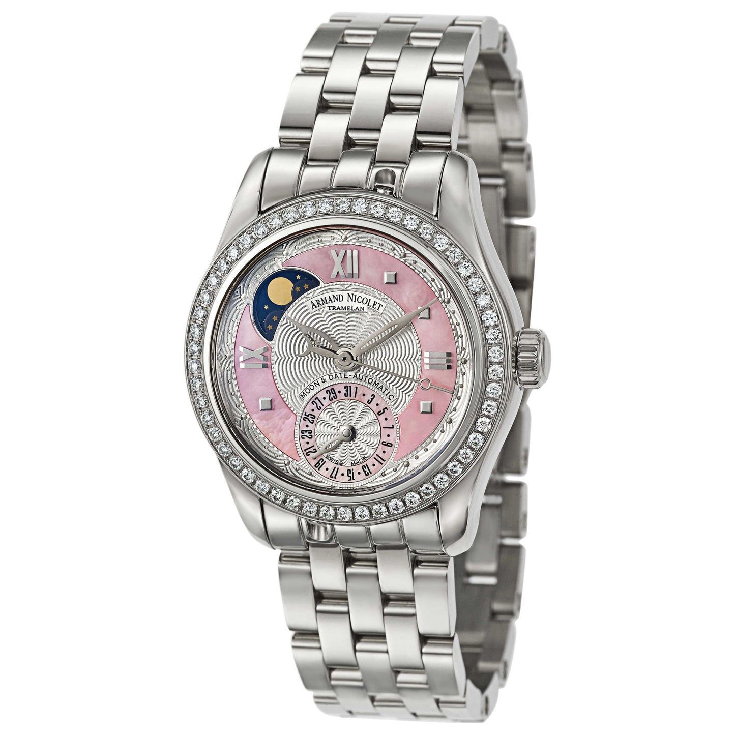 Front view of Armand Nicolet M03 Women's Automatic Watch 9151D-AS-M9150