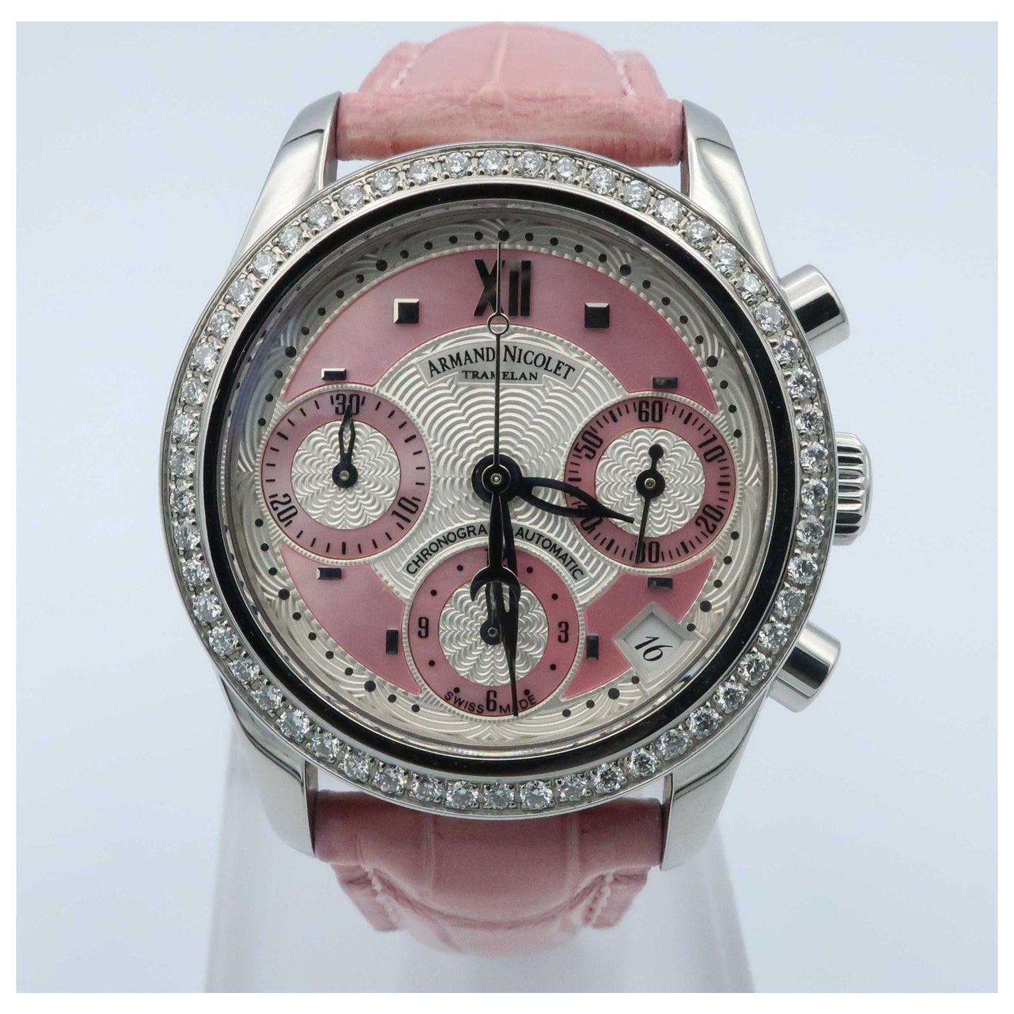 Front view of Armand Nicolet M03 Women's Automatic Watch 9154D-AS-P915RS8-SDV