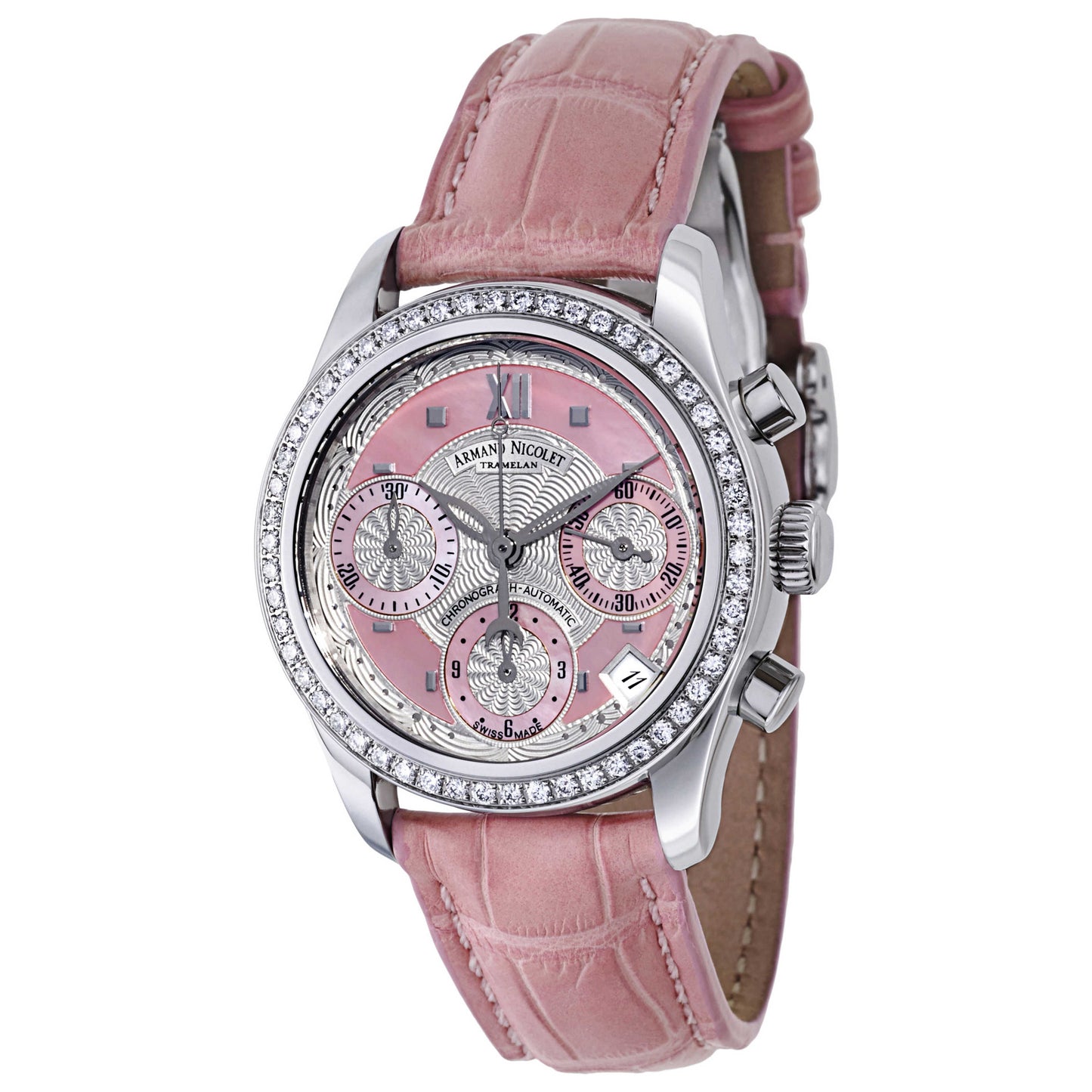 Front view of Armand Nicolet M03 Women's Automatic Watch 9154D-AS-P915RS8