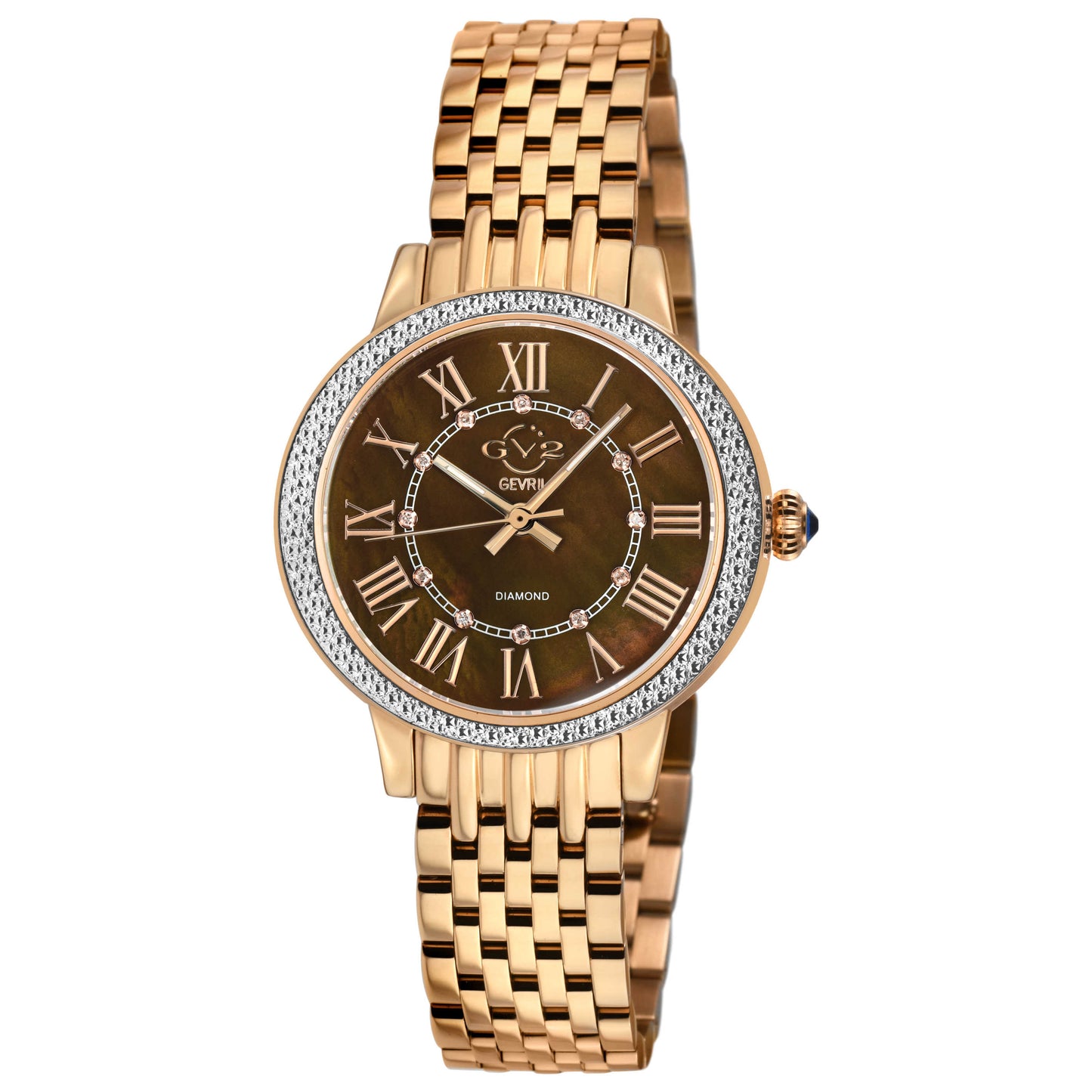 Front view of GV2 by Gevril Astor III Diamond Women's Quartz Watch 9157B