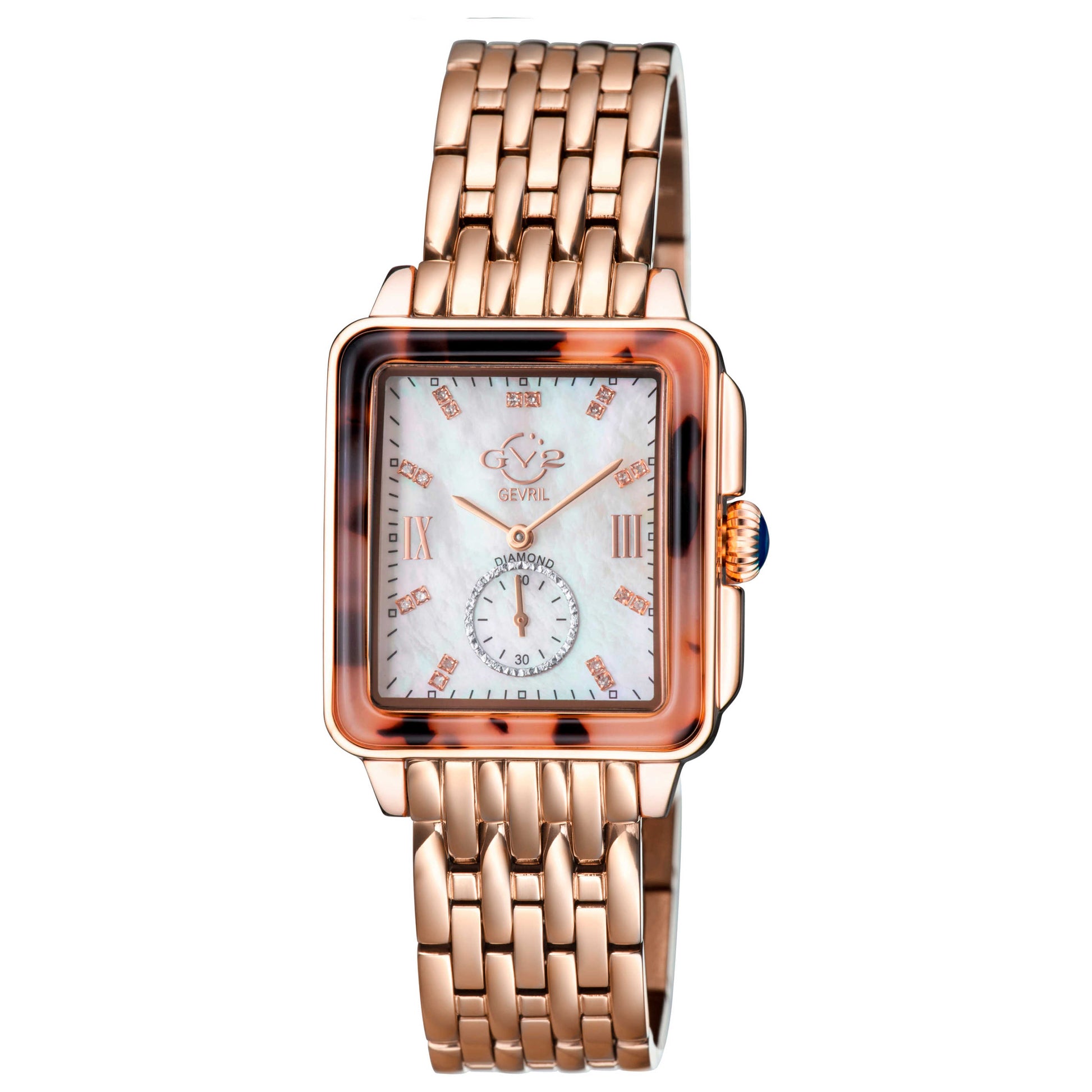 Front view of GV2 by Gevril Bari Diamond Women's Quartz Watch 9245B