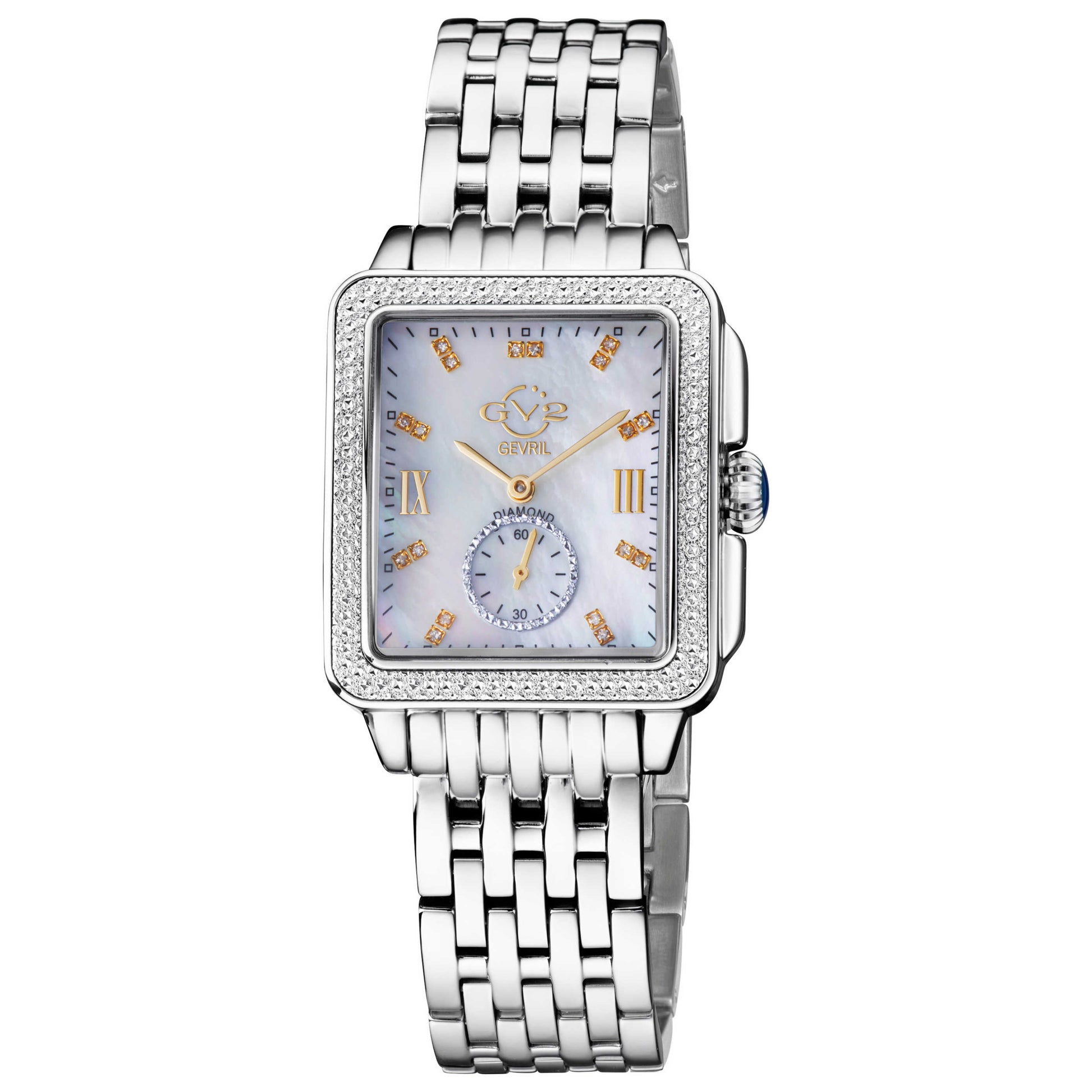 Front view of GV2 by Gevril Bari Diamond Women's Quartz Watch 9258B