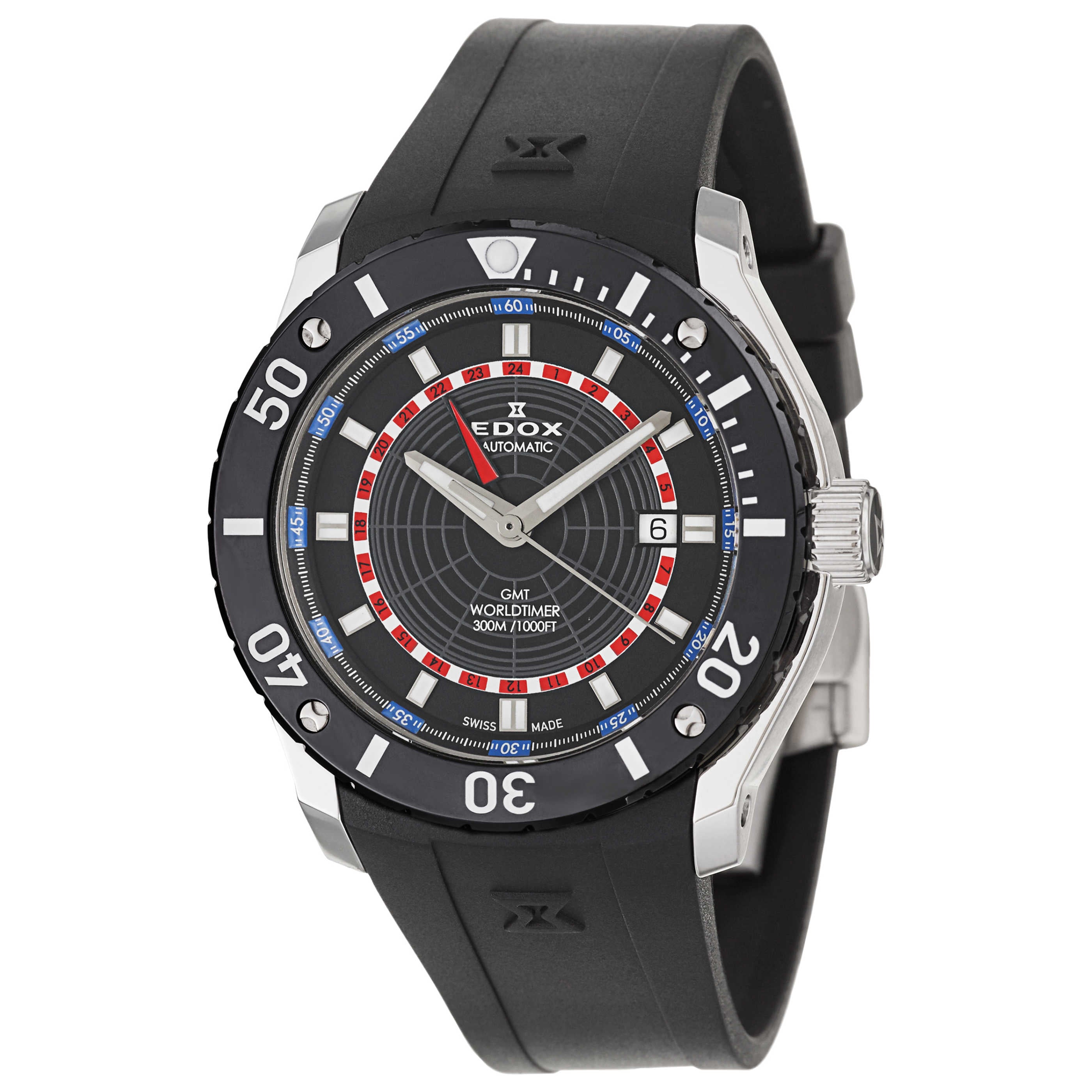 Edox Class 1 GMT Worldtimer Men's Watch 93005-3-NBUR – Ashford.com