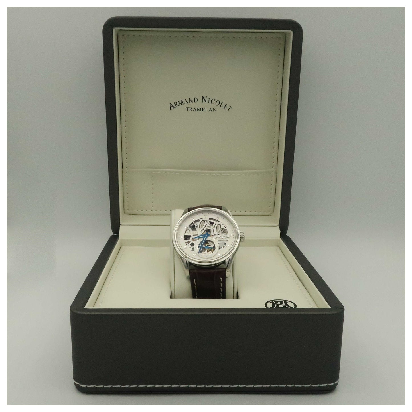 Armand Nicolet LS8 Men's Manual-Wind Watch 9620S-AG-P713MR2-PO - Image #6