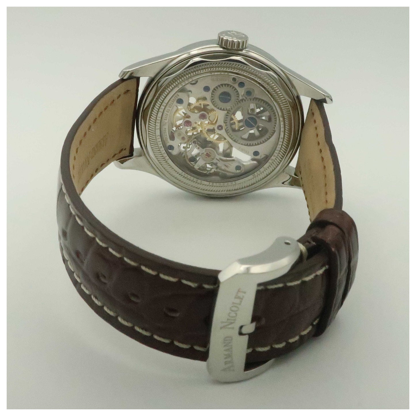 Armand Nicolet LS8 Men's Manual-Wind Watch 9620S-AG-P713MR2-SD - Image #2