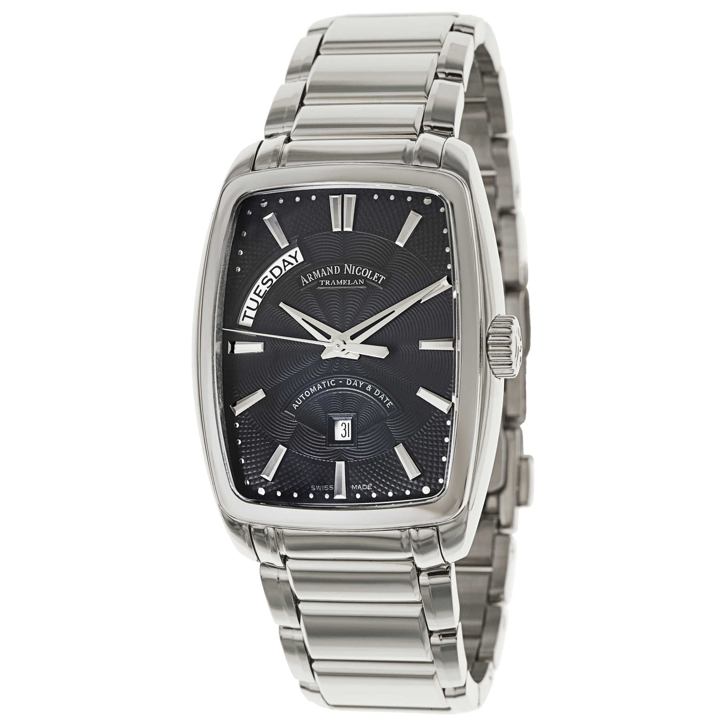 Front view of Armand Nicolet TM7 Men's Automatic Watch 9630A-NR-M9630