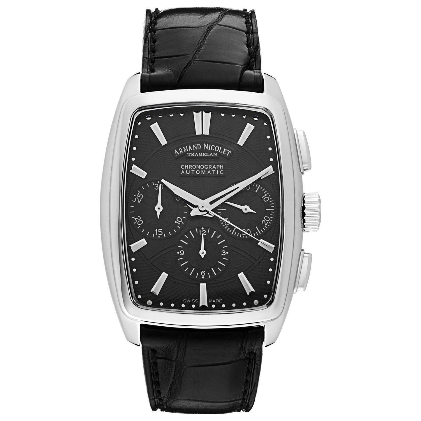 Front view of Armand Nicolet TM7 Men's Automatic Watch 9634A-NR-P968NR3