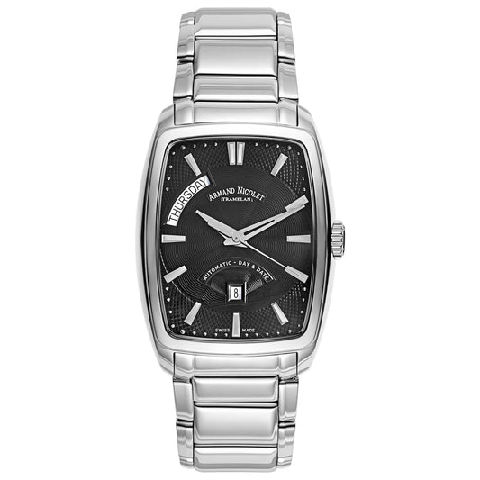 Front view of Armand Nicolet TM7 Men's Automatic Watch 9636A-NR-M9636