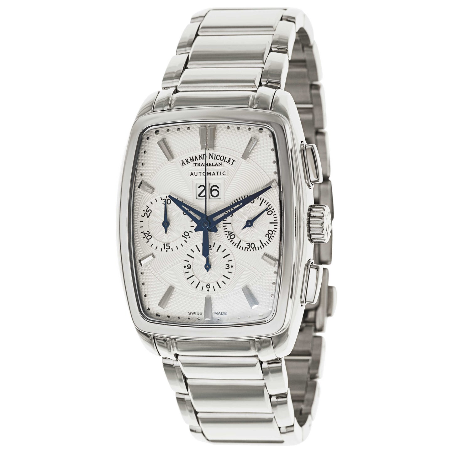 Front view of Armand Nicolet TM7 Men's Automatic Watch 9638A-AG-M9630