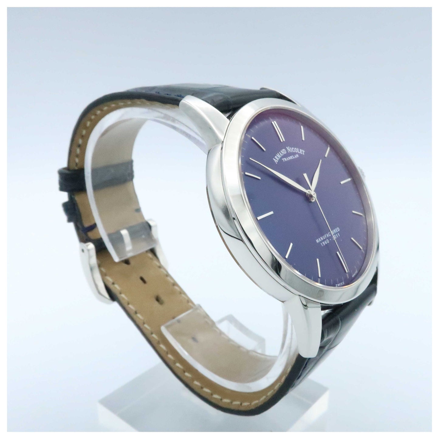 Armand Nicolet L10 Men's Manual-Wind Watch 9670A-BU-P670BU1-PO - Image #3