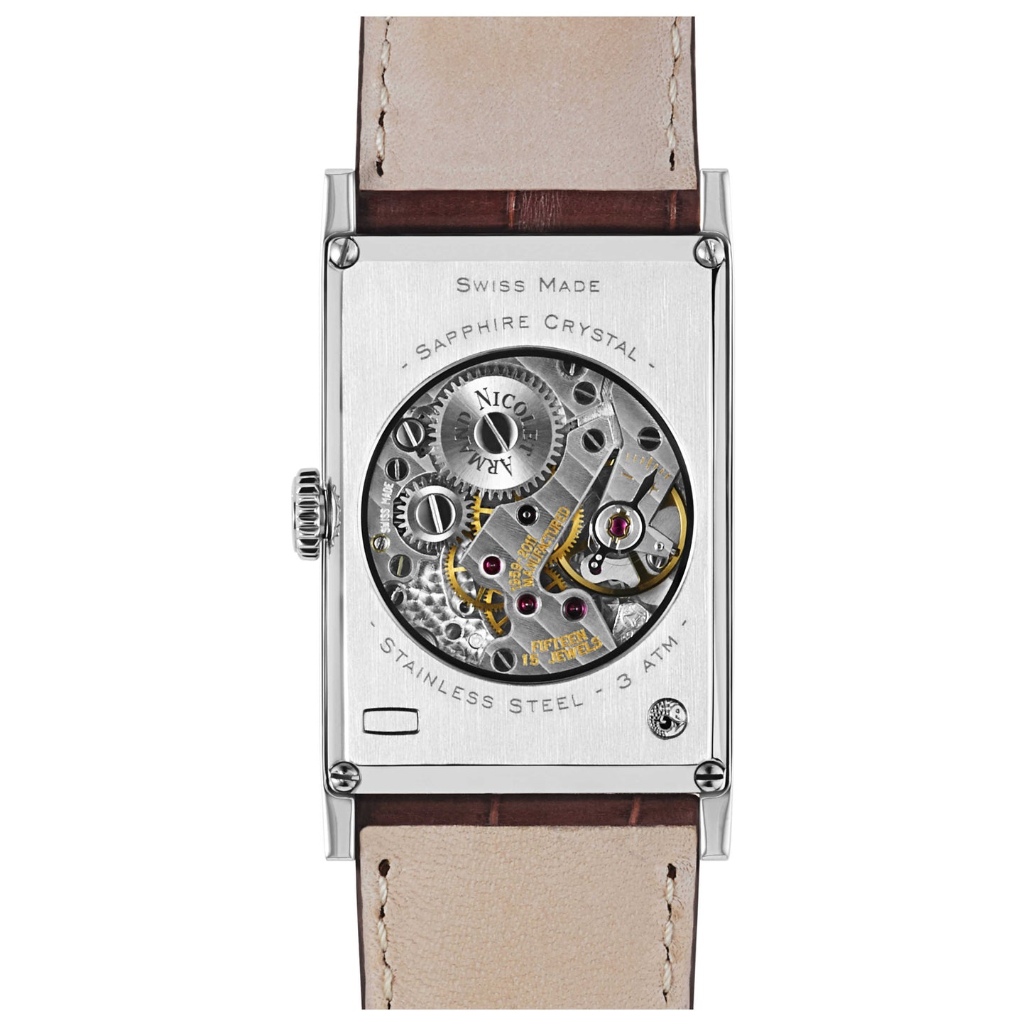 Armand Nicolet L11 Men's Manual-Wind Watch 9680A-AG-P680MR4 - Image #2