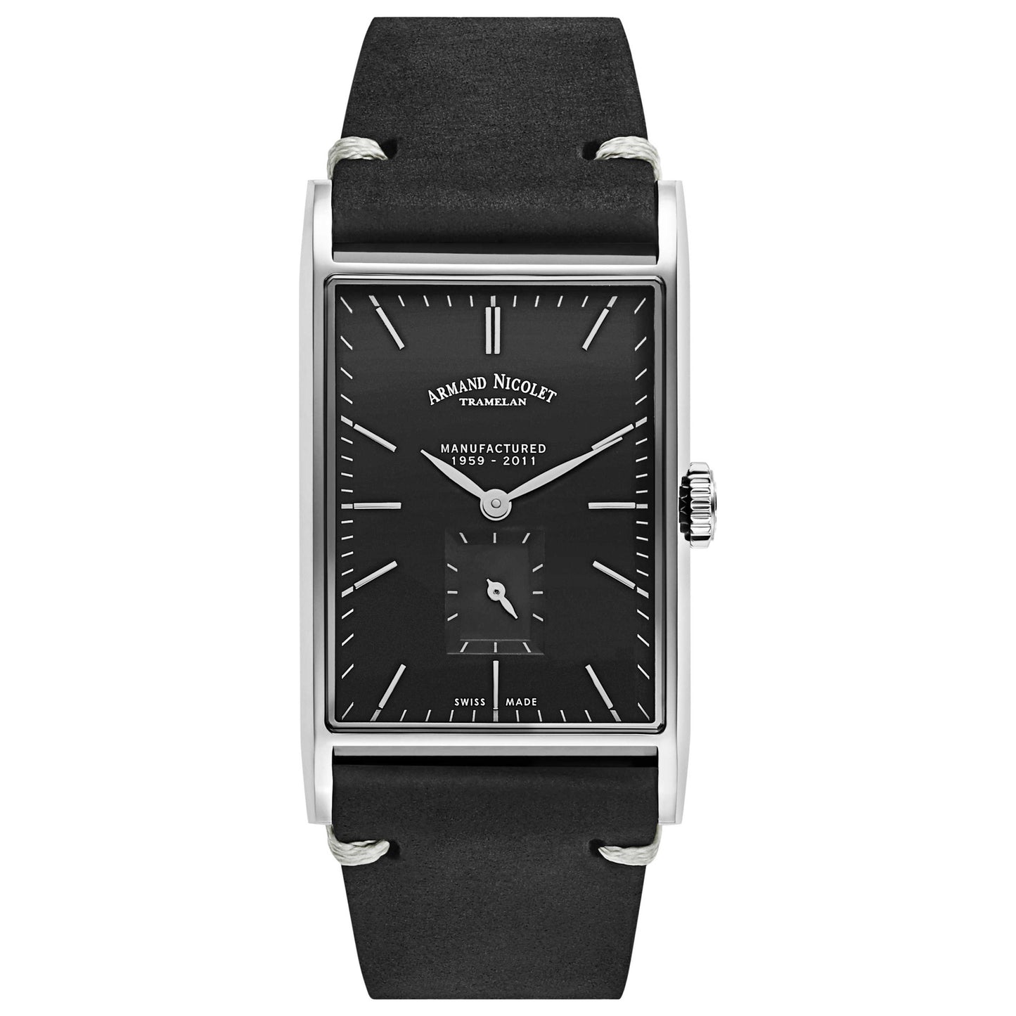 Front view of Armand Nicolet L11 Men's Manual-Wind Watch 9680A-NR-P680NR4