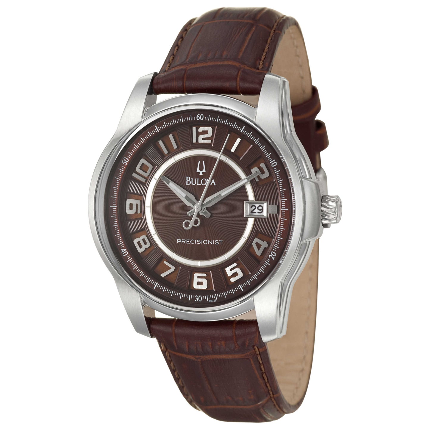 Front view of Bulova Precisionist Men's Japanese Quartz (Battery-Powered) Watch 96B128