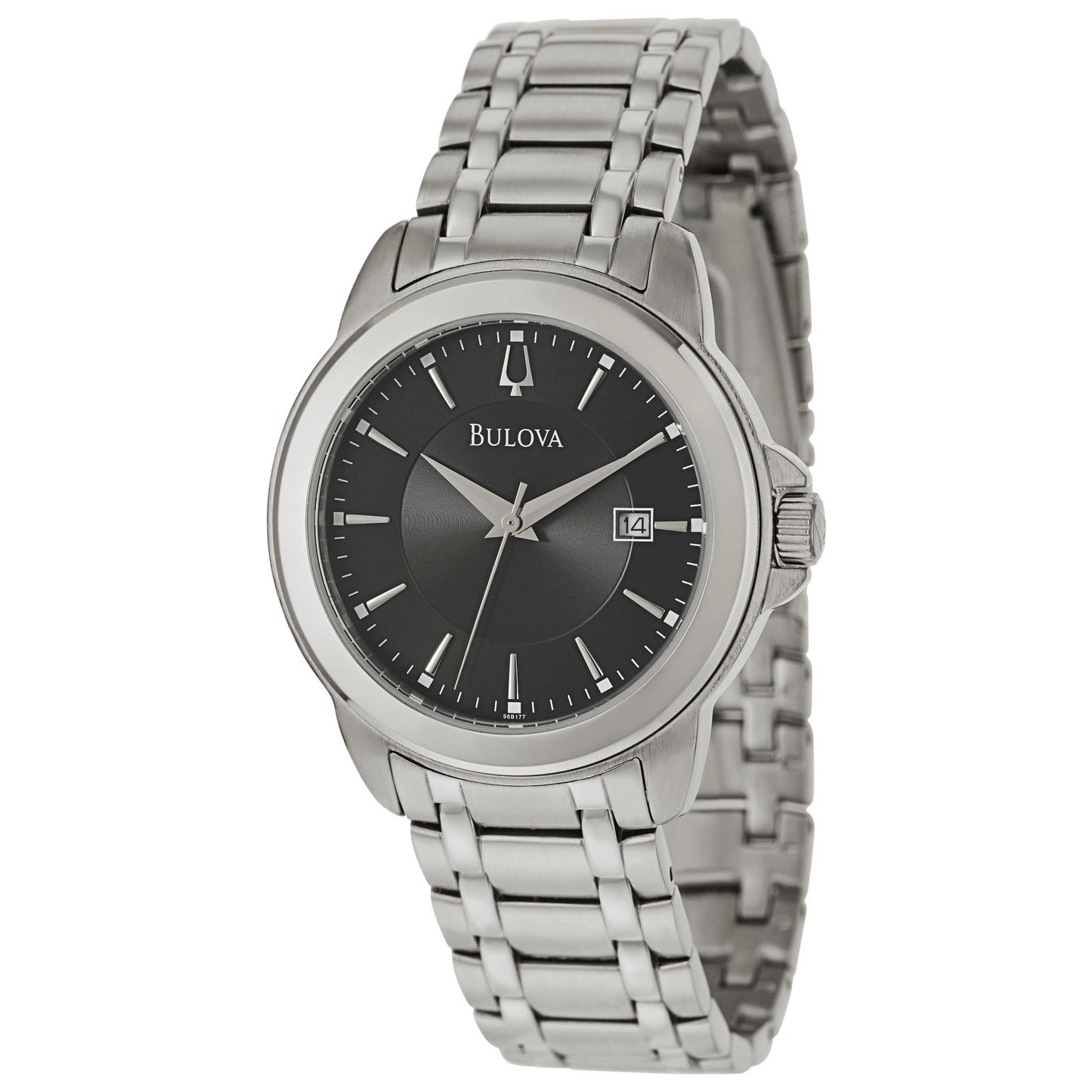 Front view of Bulova Bracelet Men's Japanese Quartz (Battery-Powered) Watch 96B177