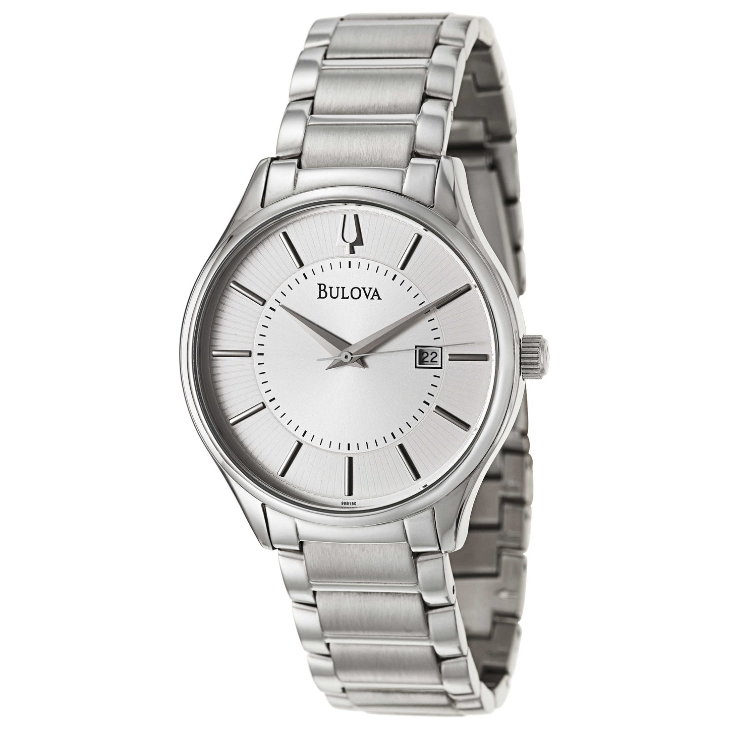 Front view of Bulova Bracelet Men's Japanese Quartz (Battery-Powered) Watch 96B180
