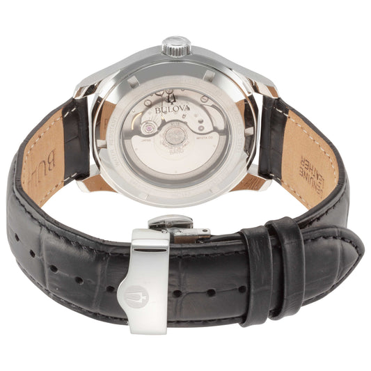 Back view of Bulova Wilton Men's Automatic Watch 96C142