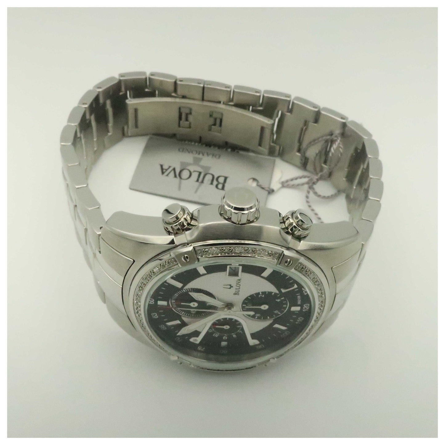 Bulova Diamonds Men's Quartz Watch 96E108-SDV - Image #8