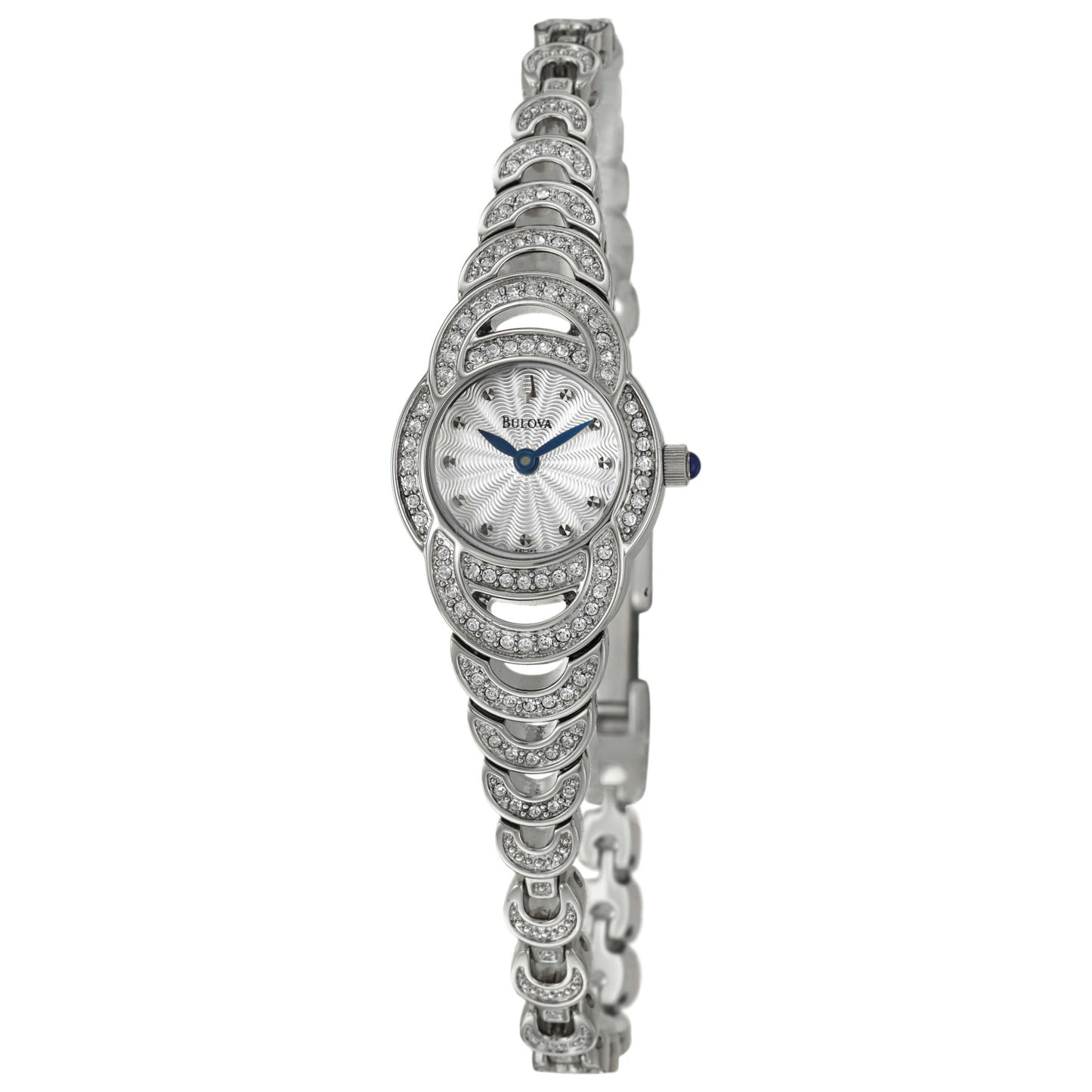 Front view of Bulova Crystal Women's Japanese Quartz (Battery-Powered) Watch 96L139